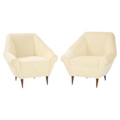 Vintage Pair of Italian Mid Century Modern Club Chairs