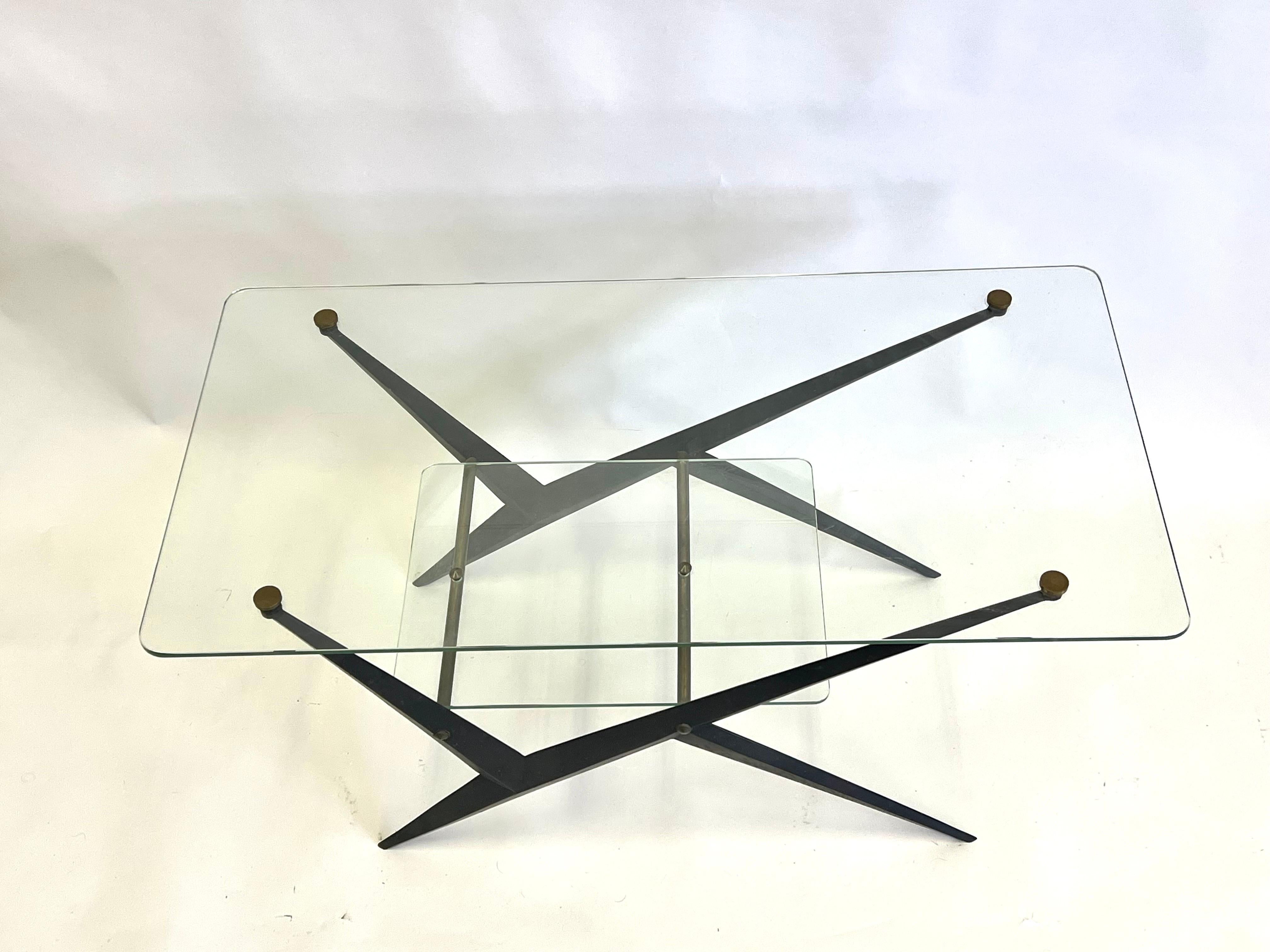 Pair Italian Mid-Century Futurist Side or End Tables, Giacomo Balla, Ico Parisi In Good Condition In New York, NY