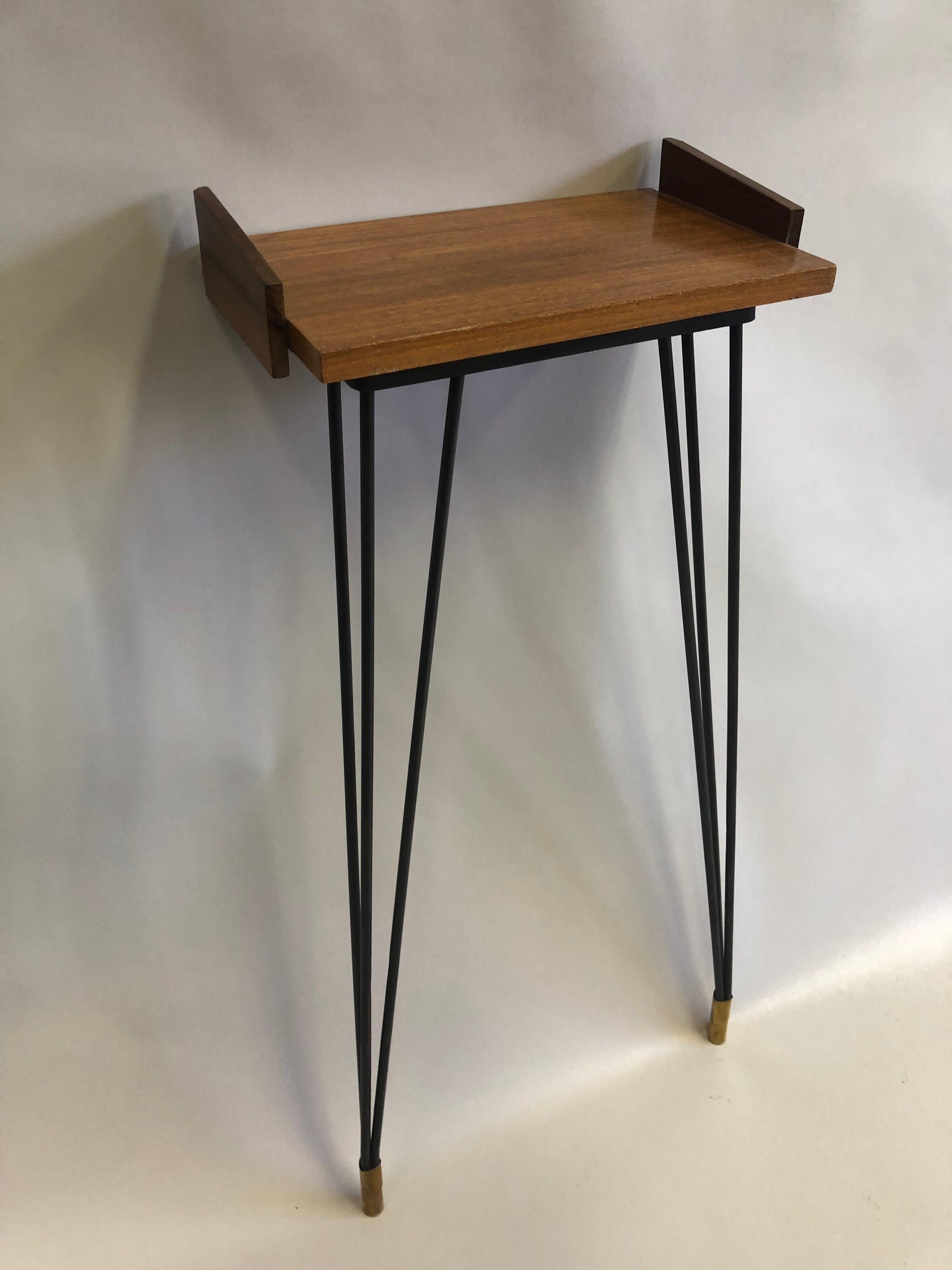 Wood Pair Italian Mid-Century Modern Consoles or Nightstands Attr. to Osvaldo Borsani For Sale