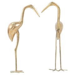 Paire de  Sculptures de flamants italiennes modernes du milieu du siècle dernier, 1970