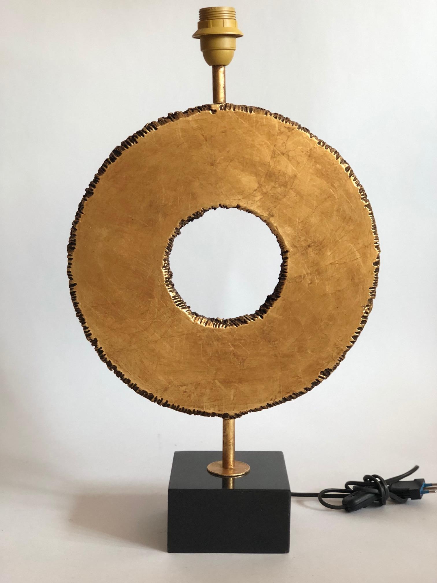 Pair of Italian Mid-Century Modern Gilt Bronze Table Lamps by Giovanni Banci In Excellent Condition In New York, NY
