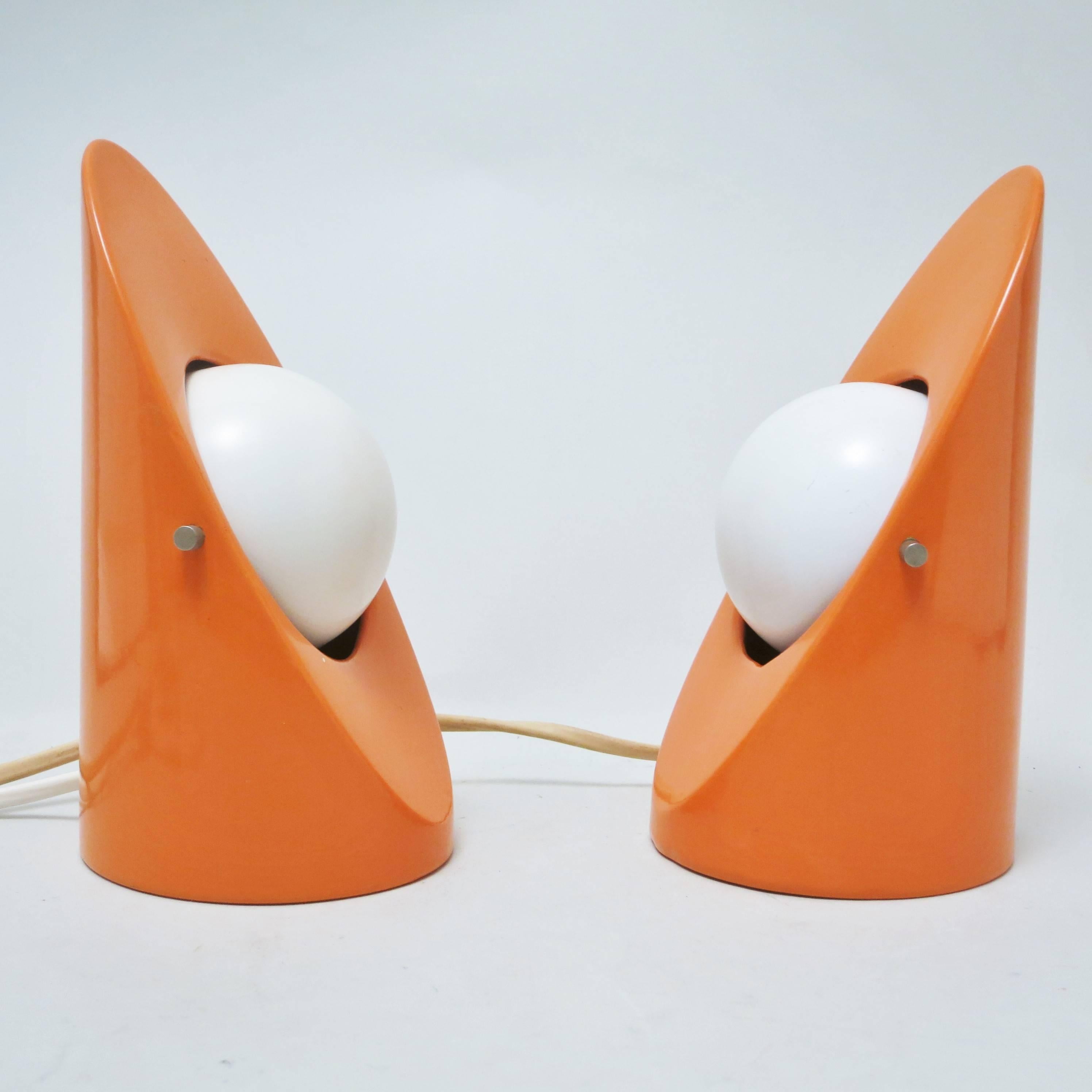 Space Age Pair of Italian Mid-Century Modern Lamps