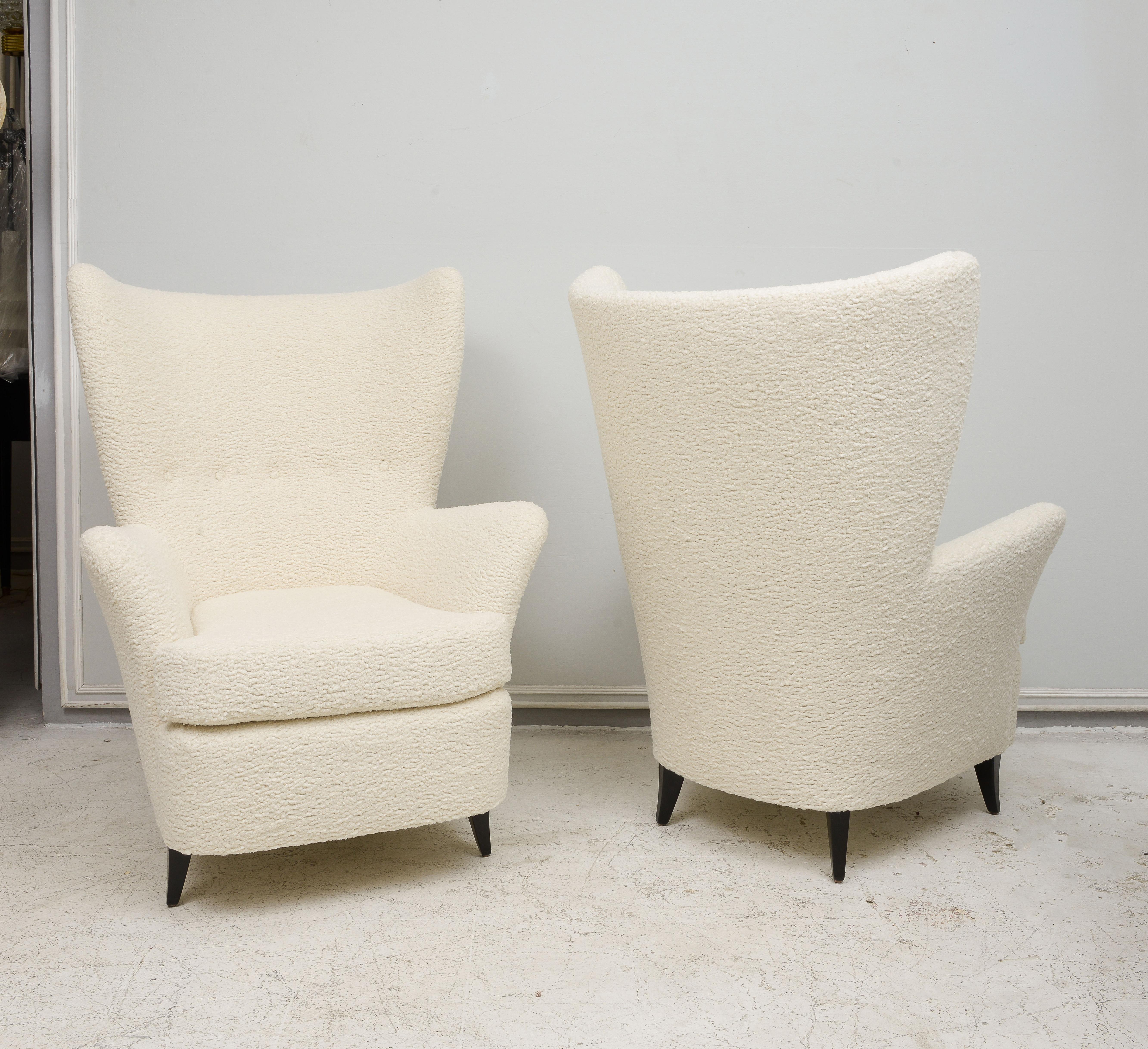 Mid-20th Century Pair of Italian Mid-Century Modern Lounge Chairs For Sale