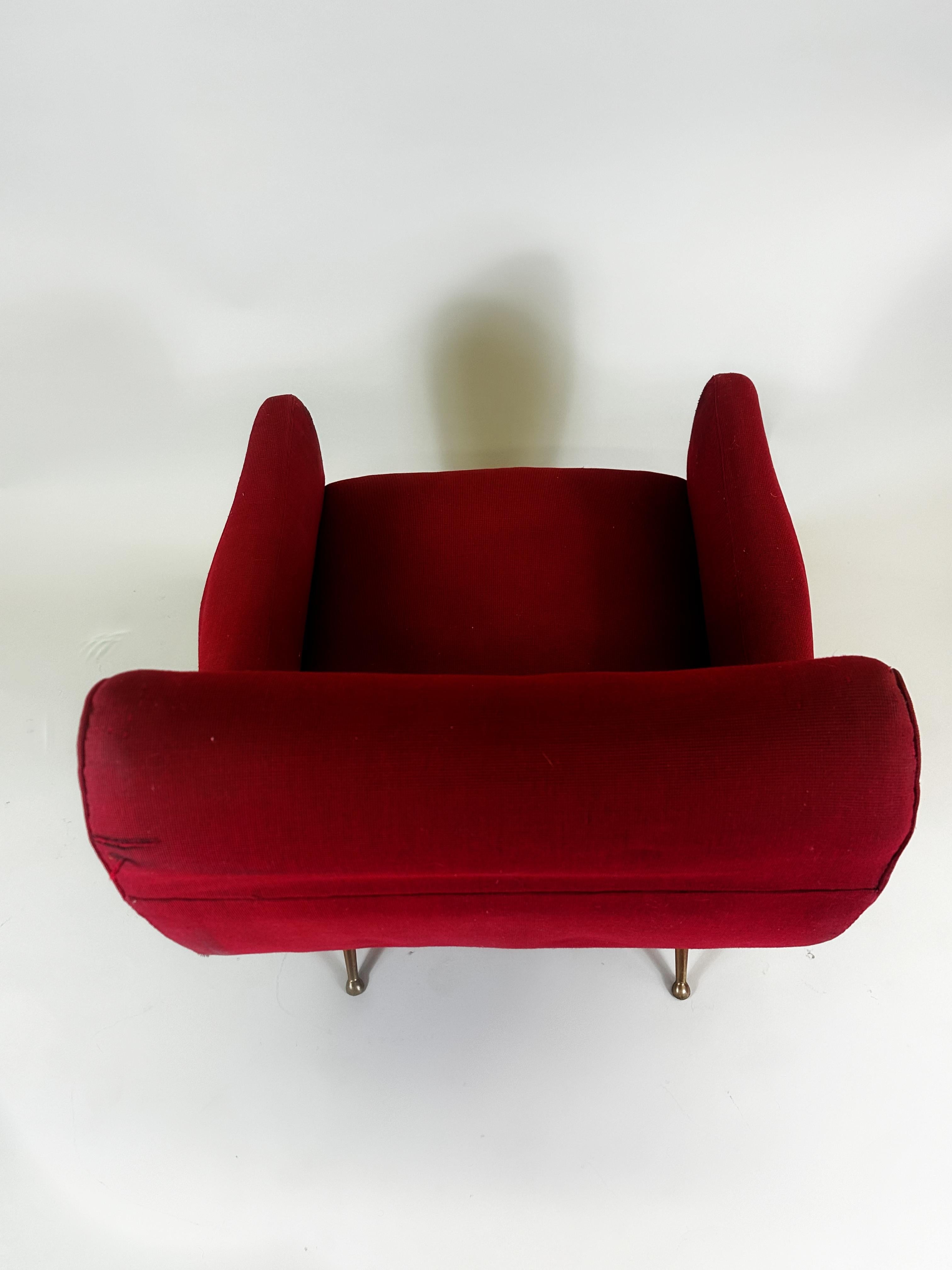Pair of Italian Mid-Century Modern Lounge Lady Chairs in Style of Marco Zanuso For Sale 3