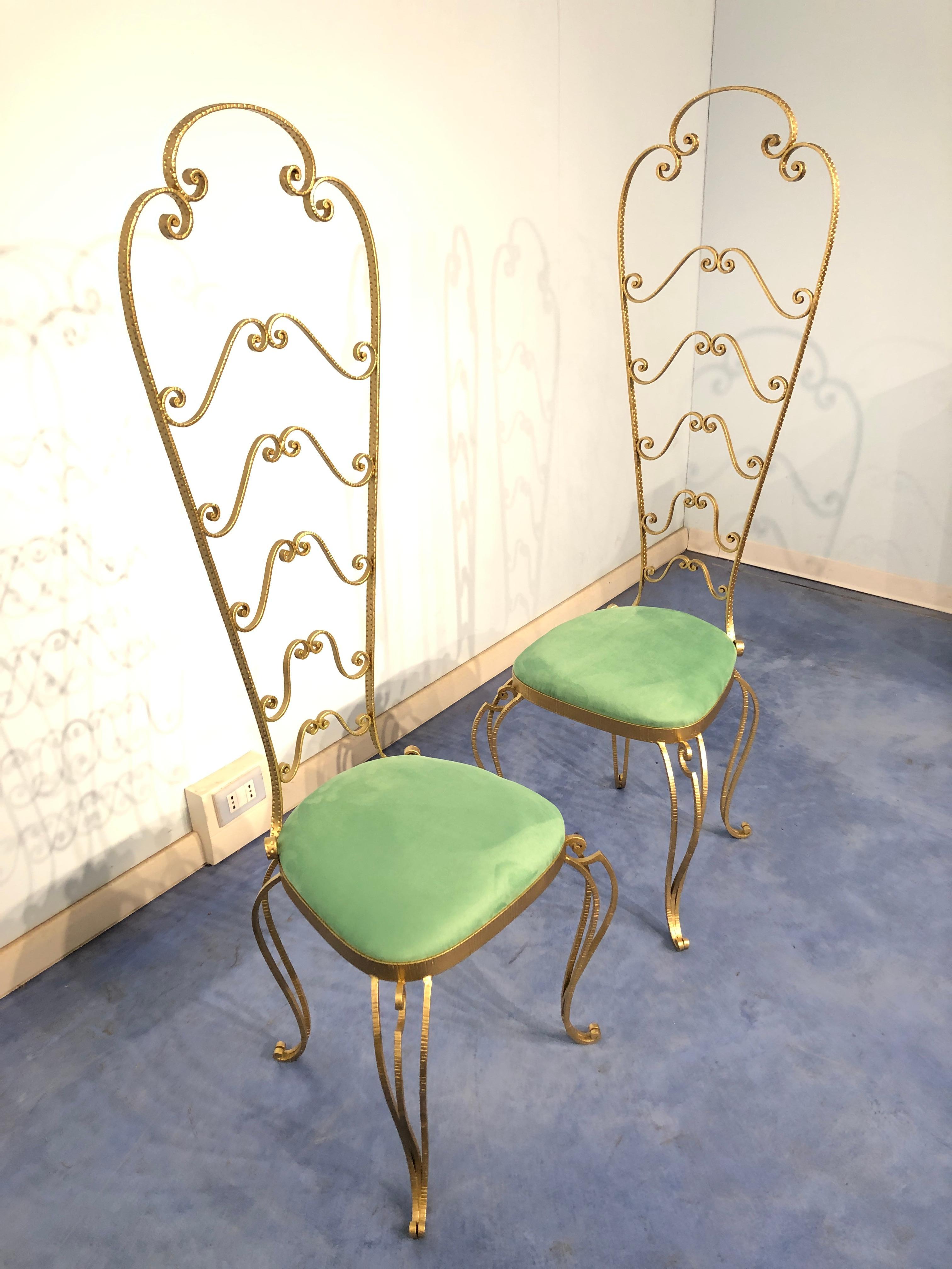 Pair of Italian Mid-Century Modern Luigi Colli Vanity Chairs, 1950s 9