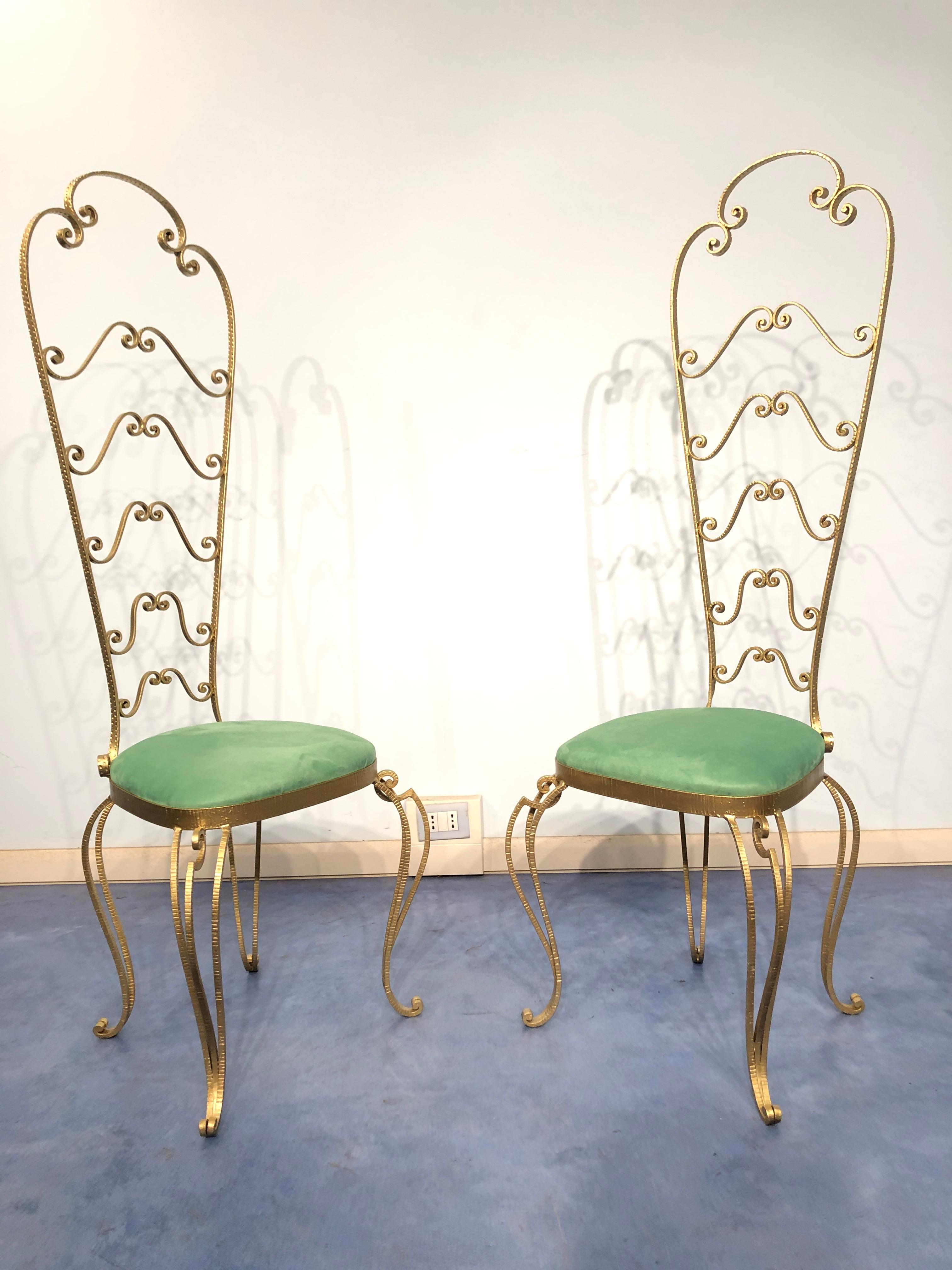 Pair of Italian Mid-Century Modern Luigi Colli Vanity Chairs, 1950s 12