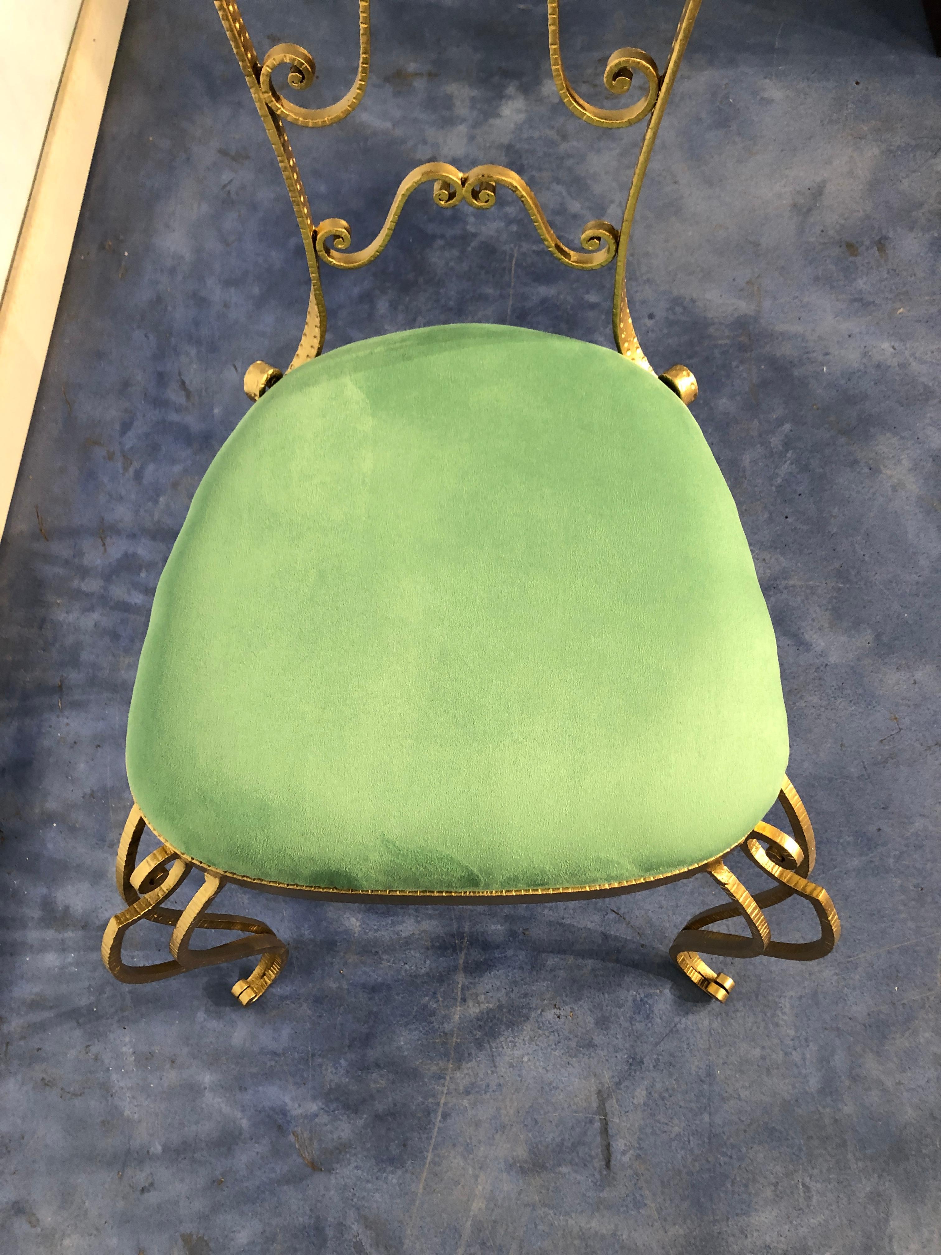 Pair of Italian Mid-Century Modern Luigi Colli Vanity Chairs, 1950s 1