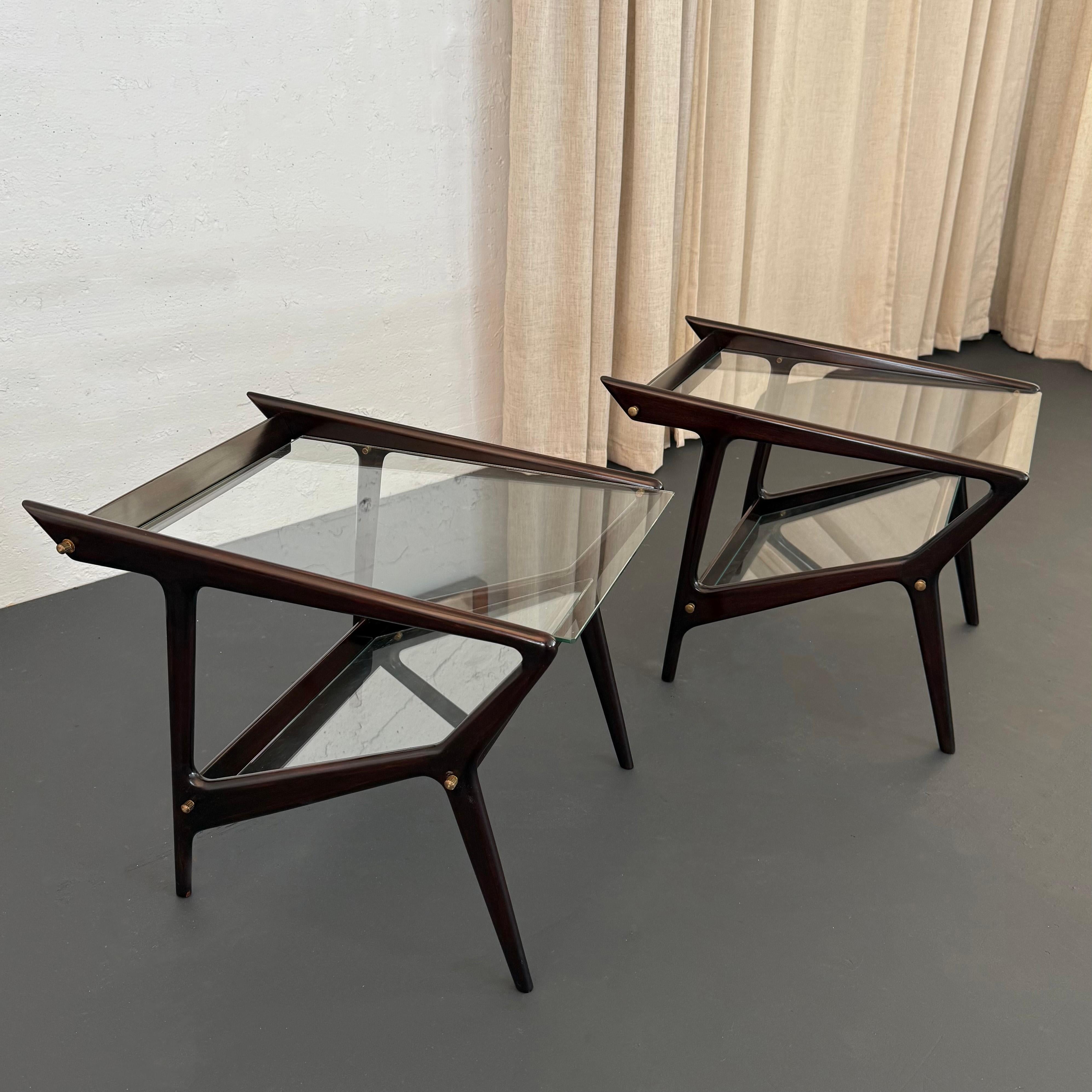 Coppia di tavolini portariviste italiani del Mid-Century Modern di Ico Parisi in vendita 3