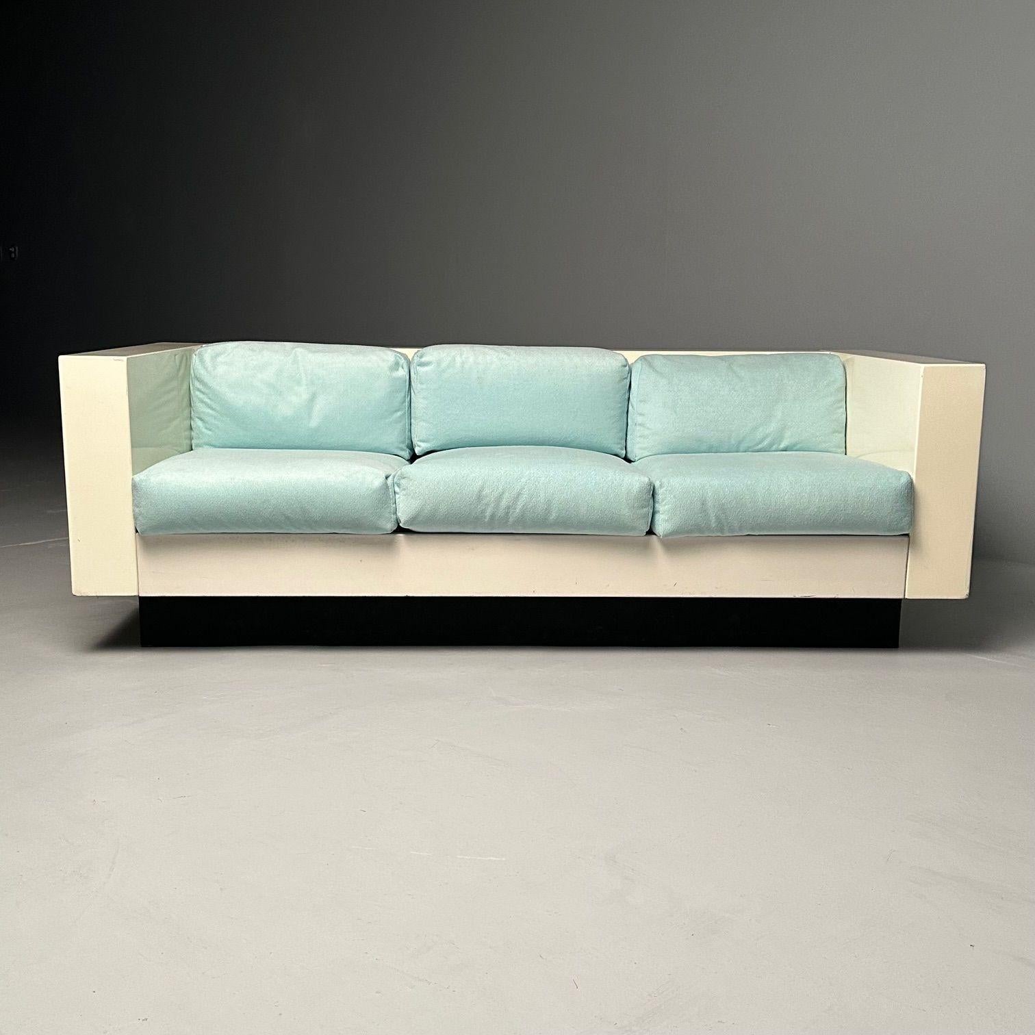Massimo Vignelli, Poltronova, Mid-Century Modern Saratoga Sofas, Lacquer, Fabric 2