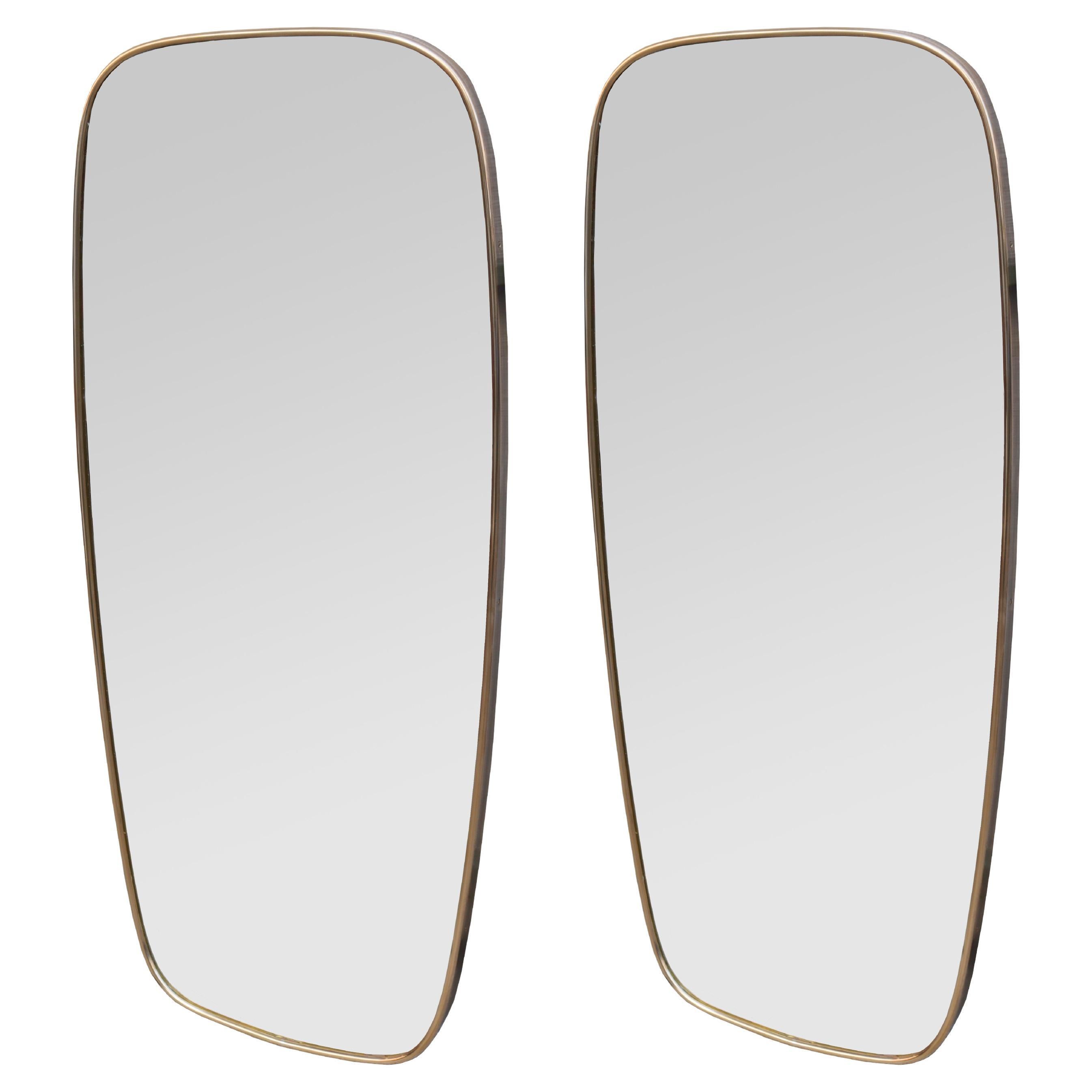 Pair of Italian Mid-Century Modern Mirrors For Sale