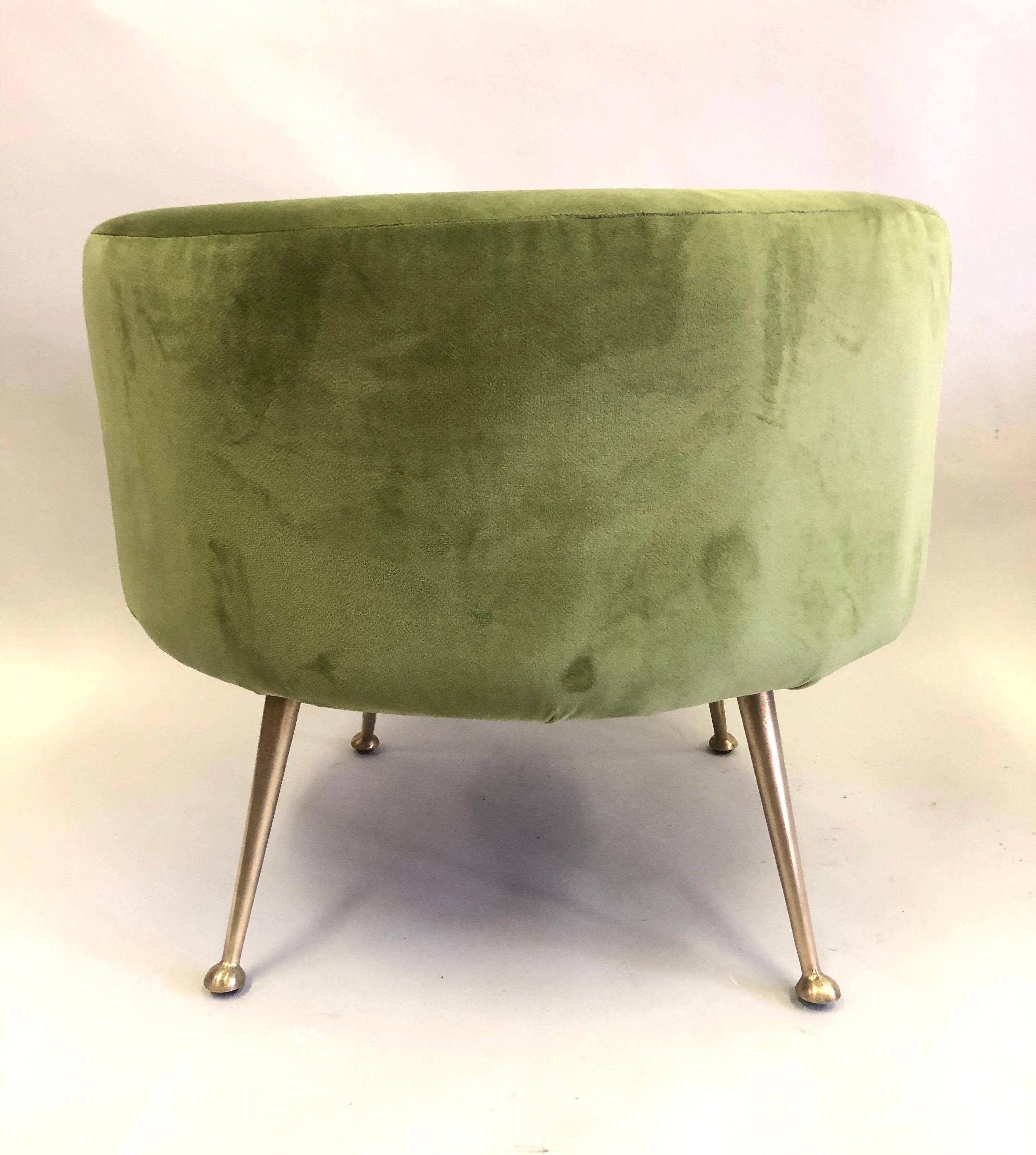 Polished Pair Mid-Century Modern Organic / Round Stools or Benches Attr., to Marco Zanuso For Sale