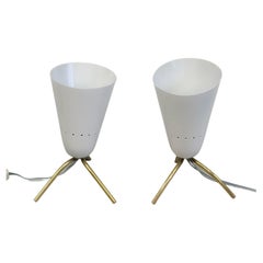 Pair of Italian MId-Century Modern Table Lamps, Attr. Gino Sarfatti & Arteluce