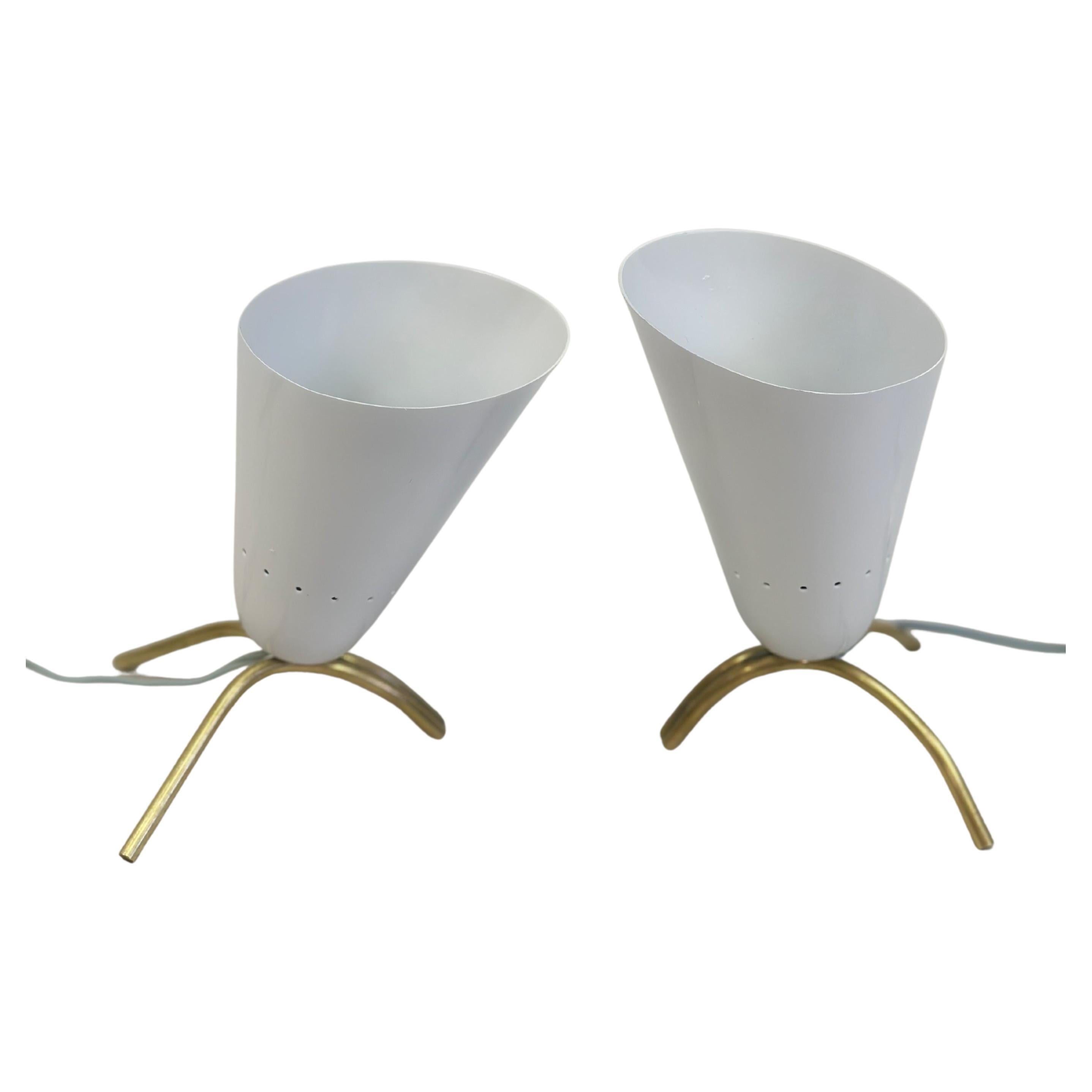 Pair of Italian MId-Century Modern Table Lamps, Attr. Gino Sarfatti & Arteluce For Sale