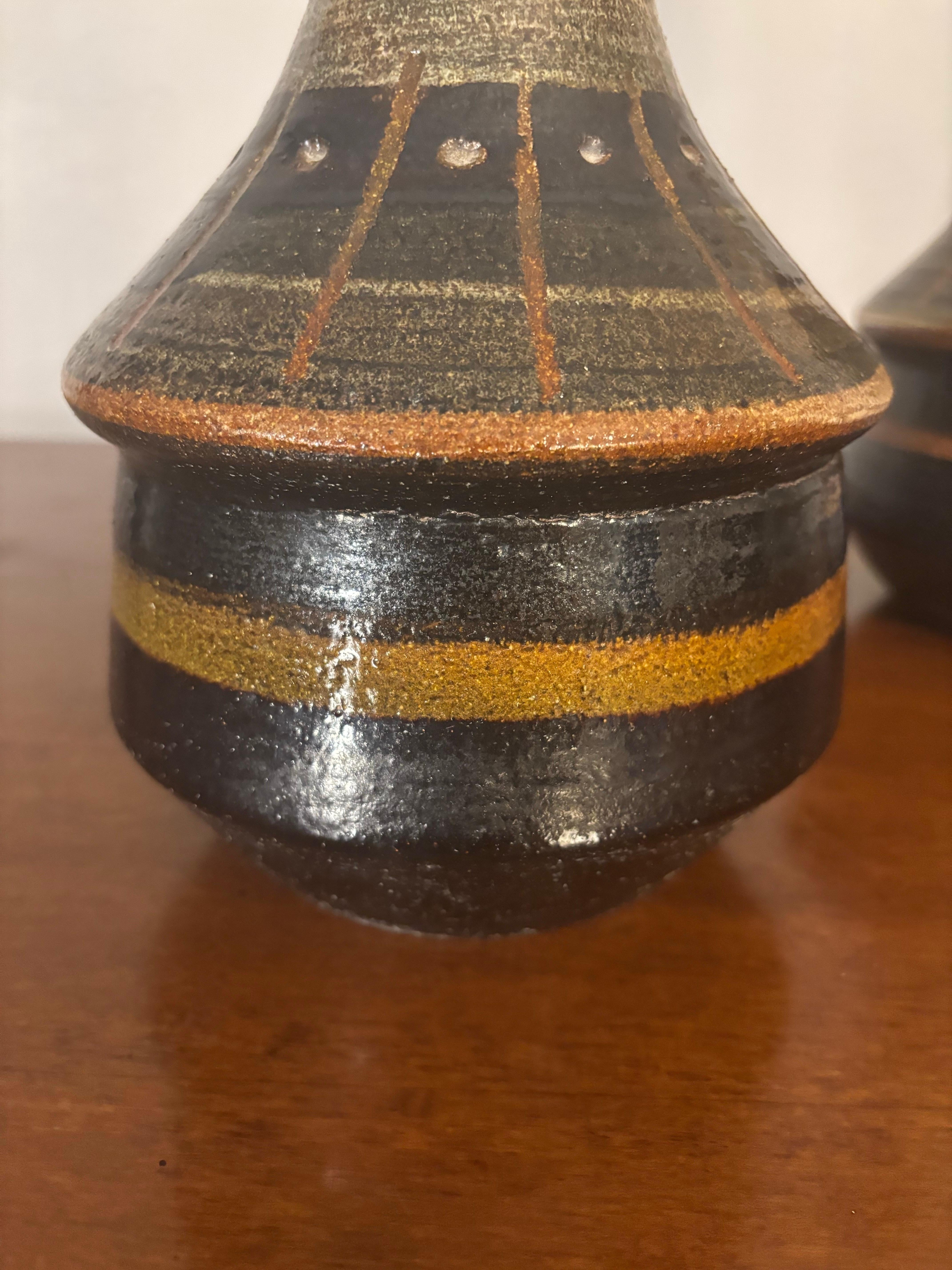 Coppia di vasi in terracotta italiani del Mid Century Modern In condizioni buone in vendita a Boynton Beach, FL
