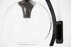 Pair of Italian Mid-Century Modern Wall Lamps “Boccia” by Caccia Dominioni Glass