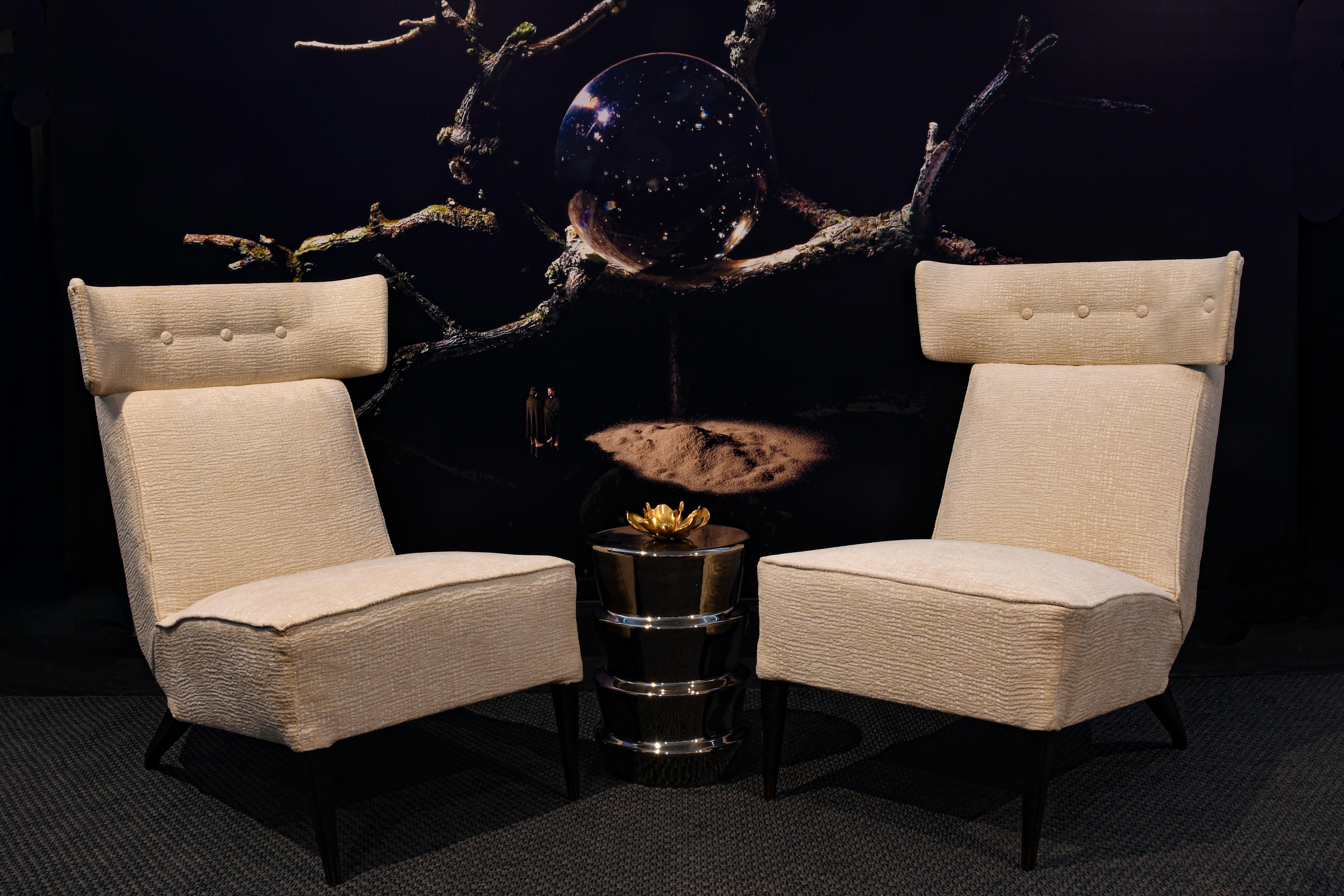 XX secolo Coppia di sedie Wingback moderne della metà del secolo scorso in vendita