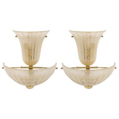 Pair of Italian Mid-Century Murano Wall Sconces