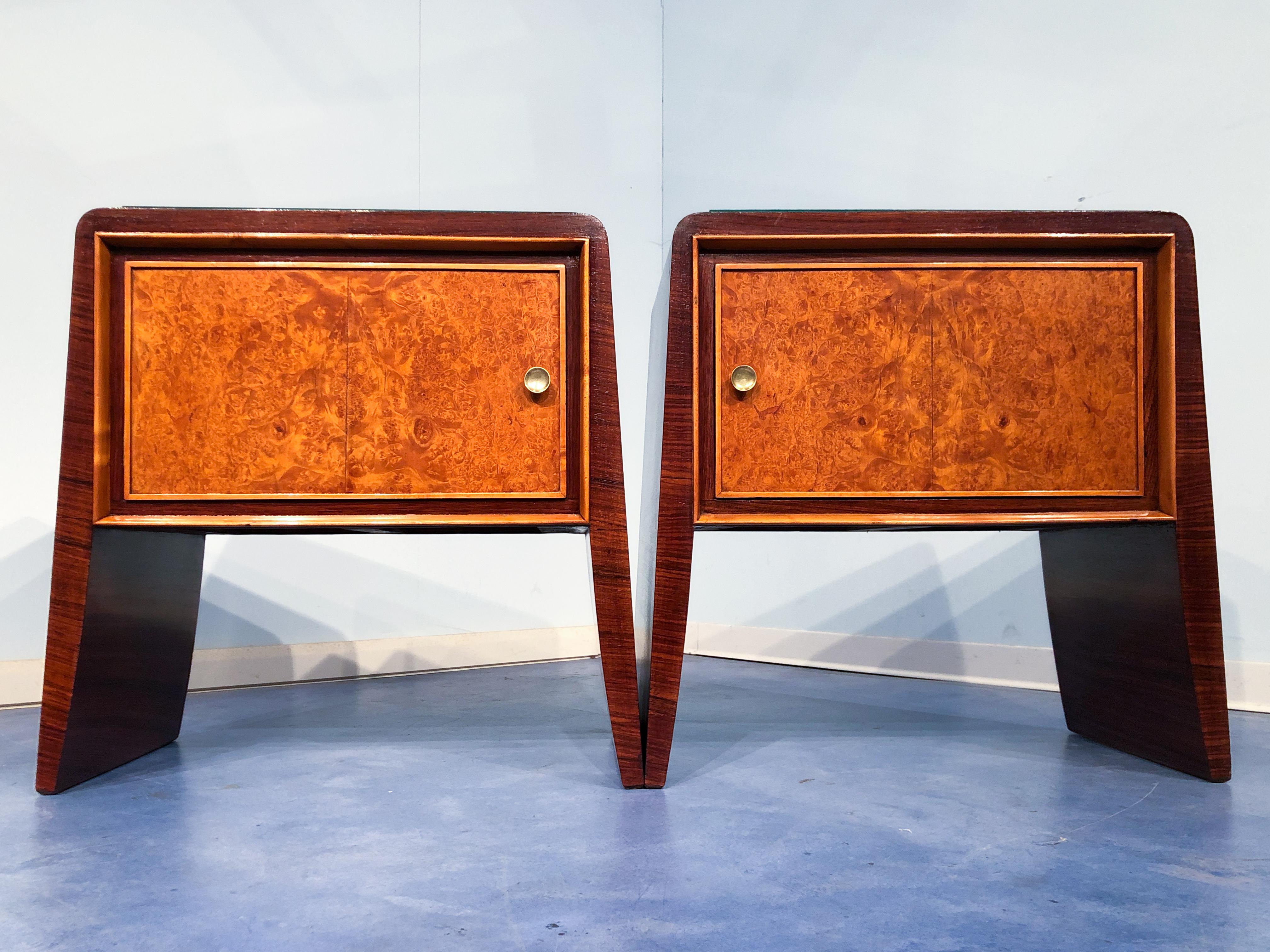 Pair of Italian Mid-Century Night Stands Attributed to Guglielmo Ulrich, 1950s For Sale 11