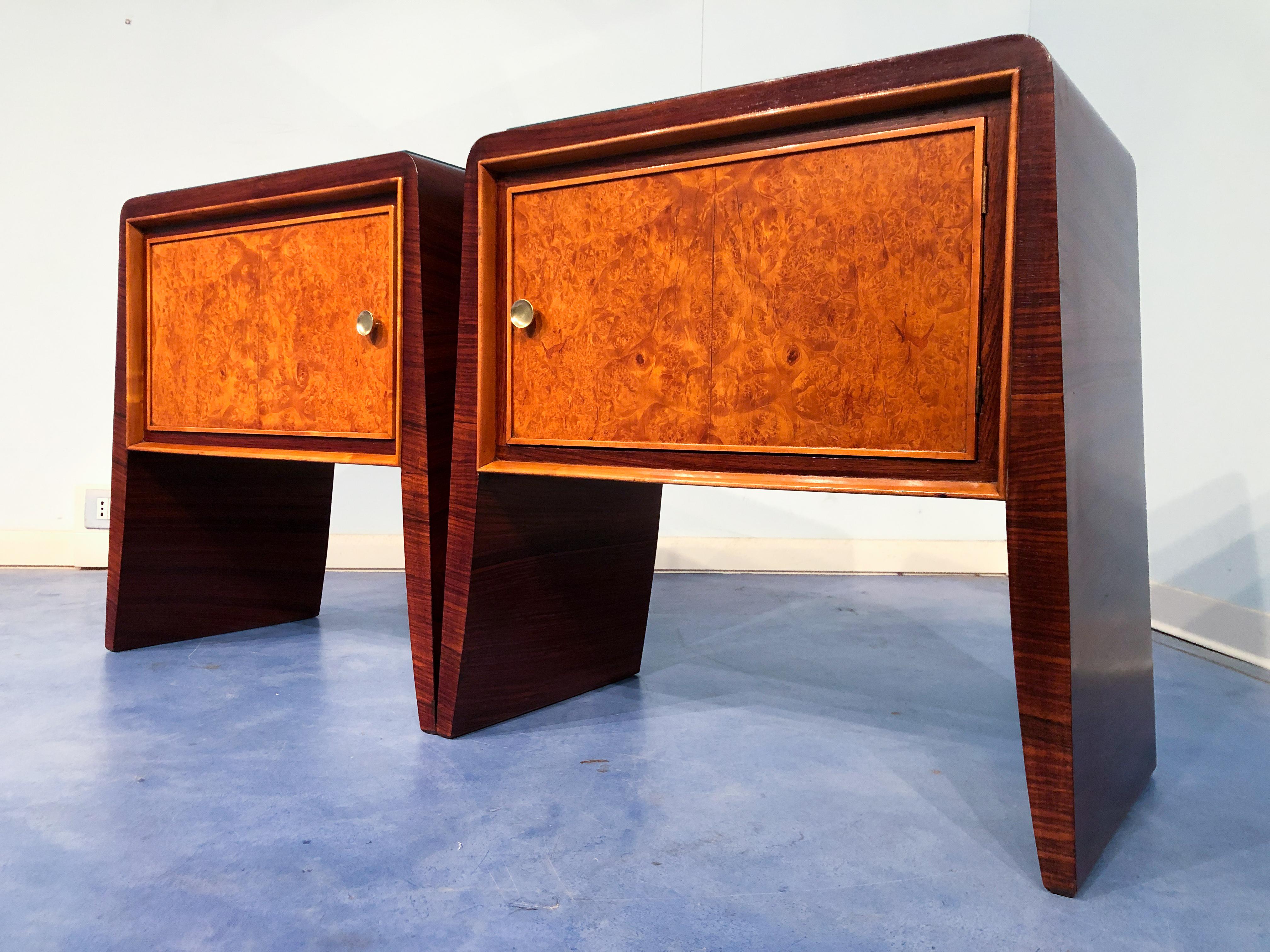 Pair of Italian Mid-Century Night Stands Attributed to Guglielmo Ulrich, 1950s For Sale 13