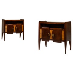 Pair of Italian Mid-Century Nightstands In The Manner Of Borsani, Italy 1950's