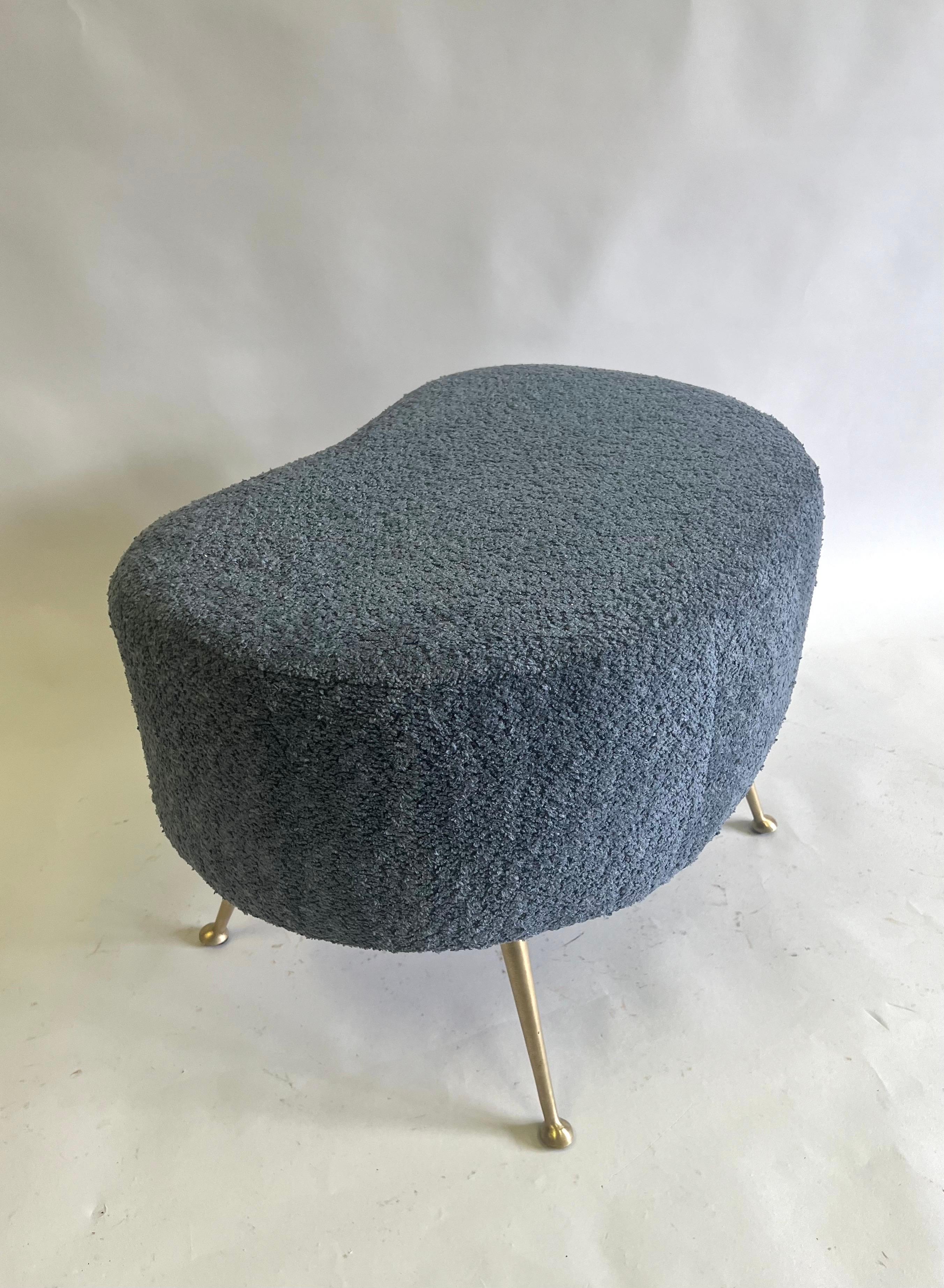 Pair of Italian Mid-Century Organic Modern Stools attributed to Marco Zanuso For Sale 10