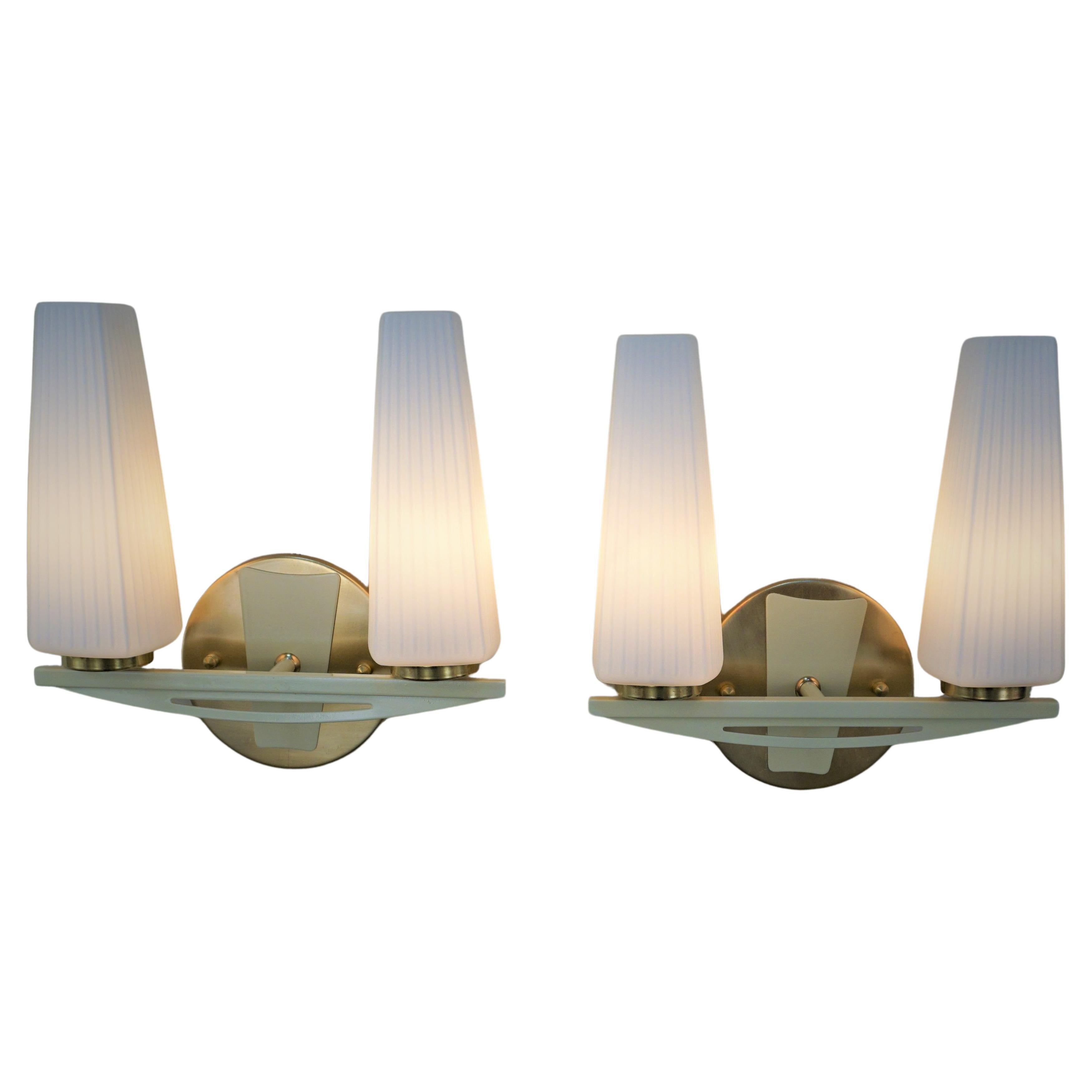 Midcentury Wall Sconce Pair - 5,712 For Sale on 1stDibs
