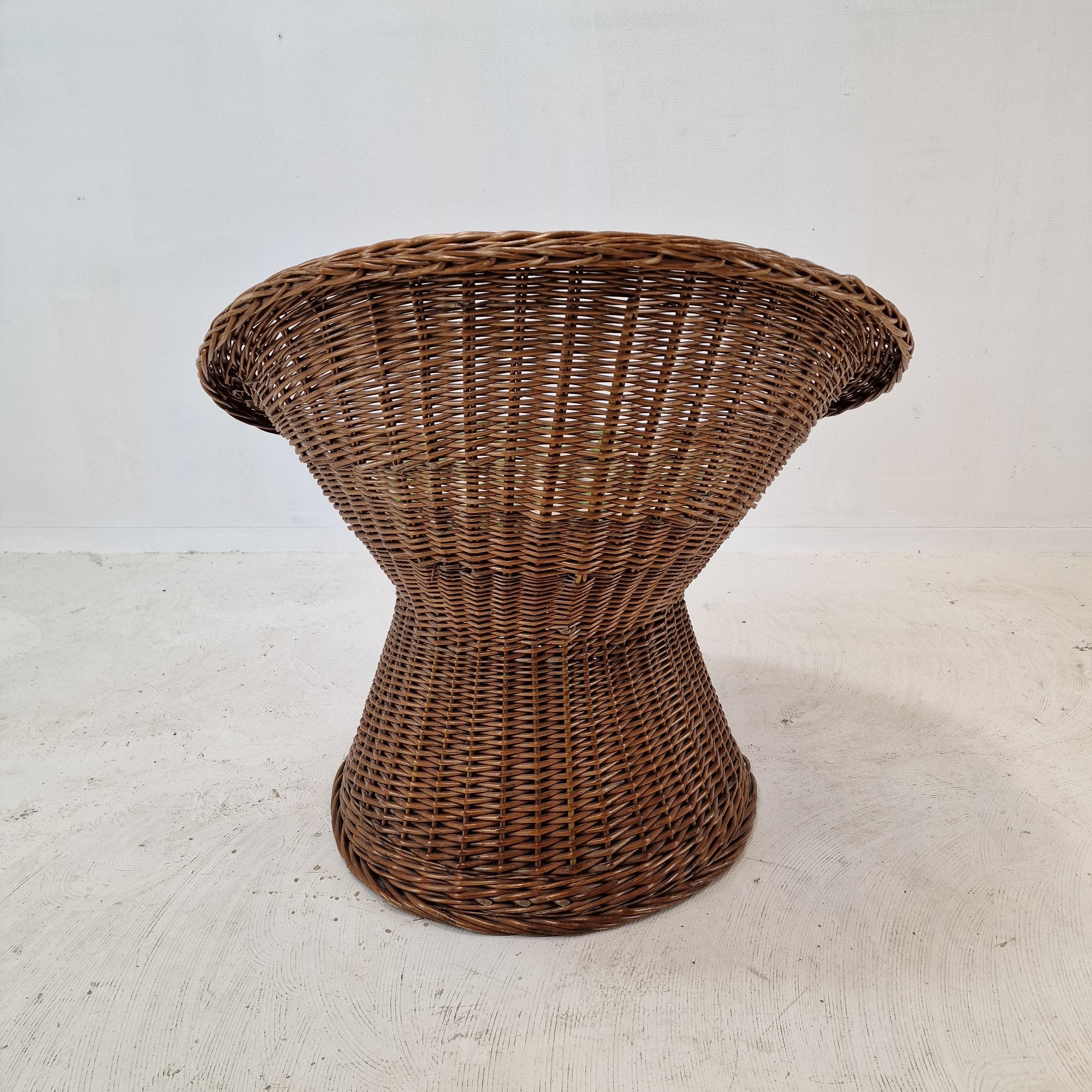 Paire de chaises longues italiennes en osier du milieu du siècle, années 1960 en vente 4