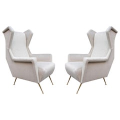 Pair of Italian Midcentury Wing Chairs
