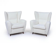 Coppia di poltrone Wingback in Bouclé, 1950 ca.
