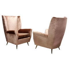 Pair of Italian Mid-Century Wingback Lounge Chairs by Isa Bergamo & Gio Ponti