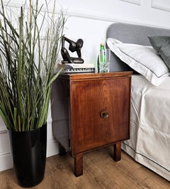 Pair of Italian Mid-Century Wood Night Stands Bedside Tables