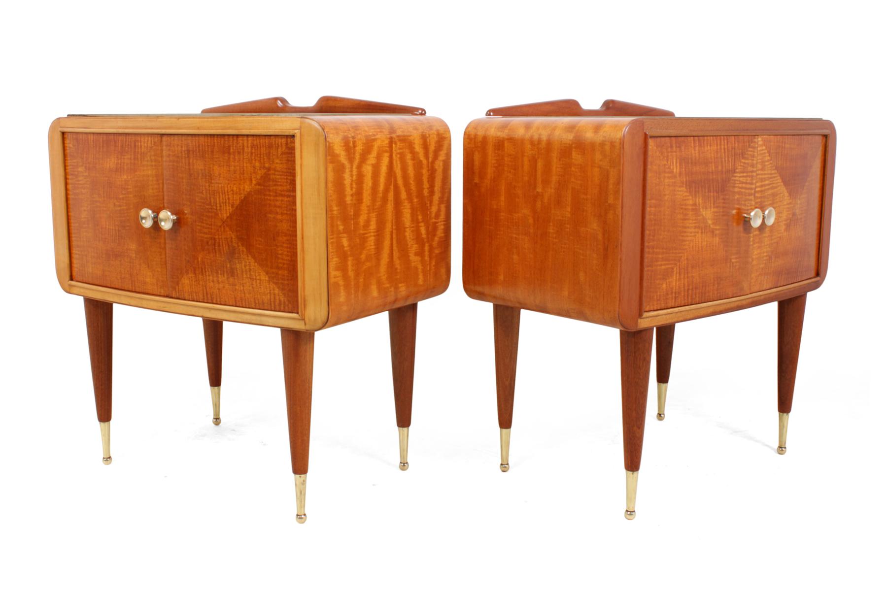 Pair of Italian Midcentury Bedside Cabinets 1