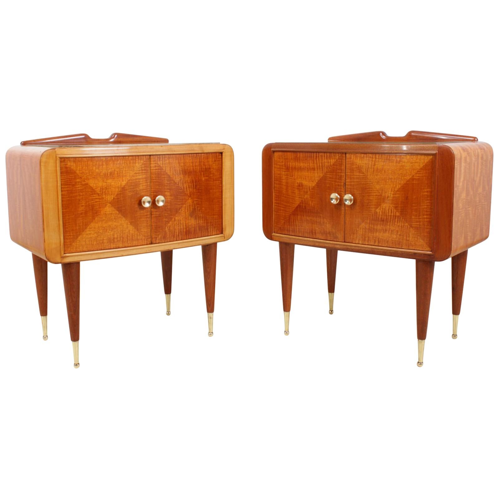 Pair of Italian Midcentury Bedside Cabinets