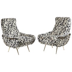 Pair of Italian Midcentury Chairs in the Style of Marco Zanuso