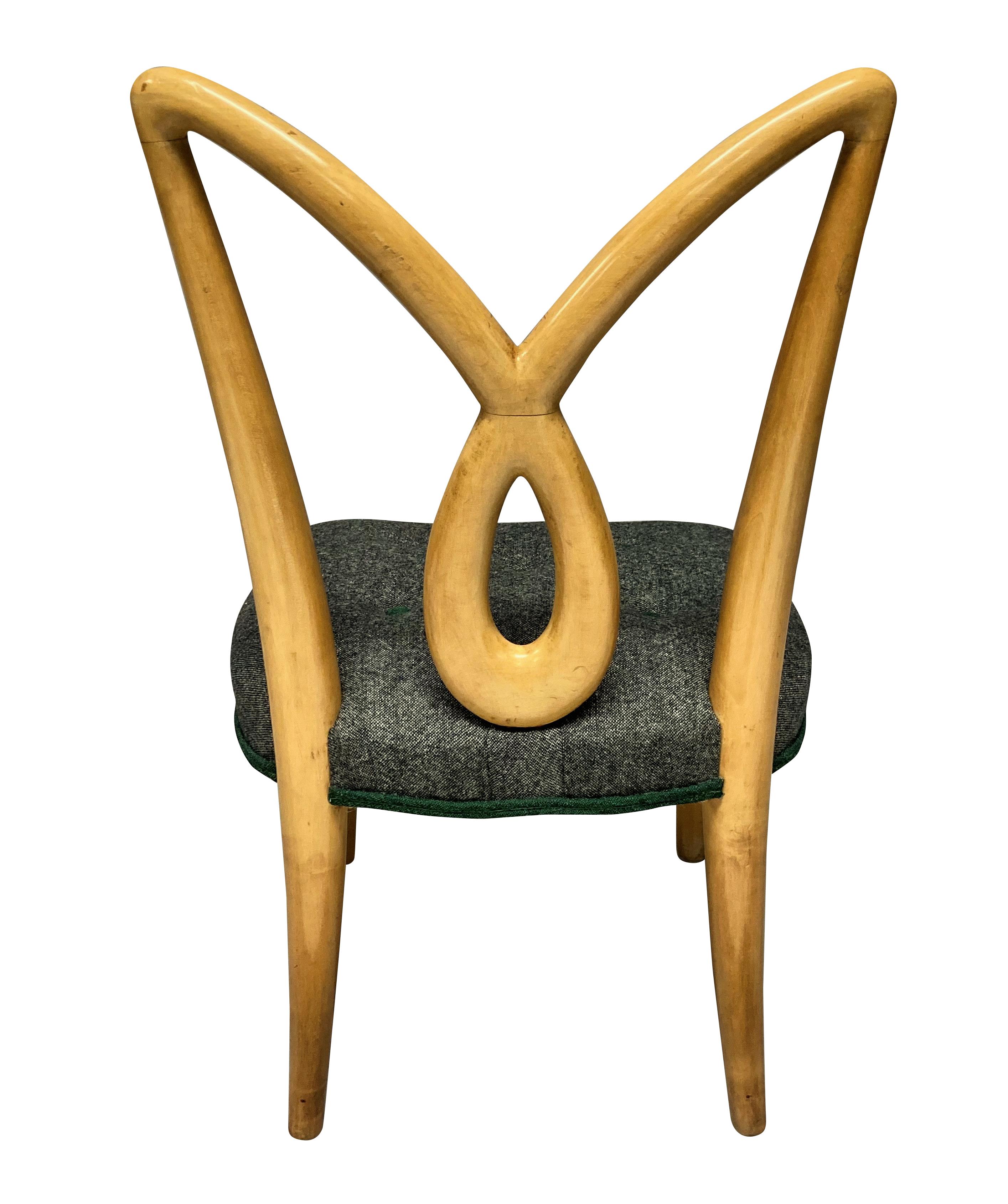 Mid-Century Modern Pair of Italian Midcentury Hall Chairs For Sale