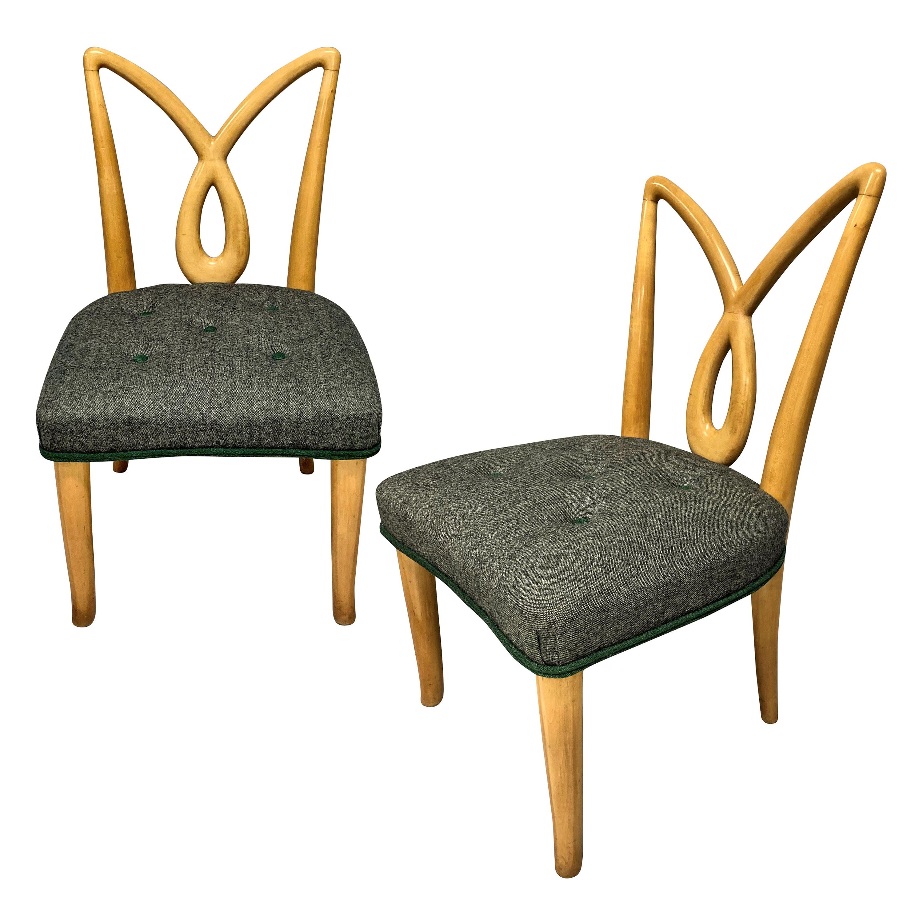 Pair of Italian Midcentury Hall Chairs