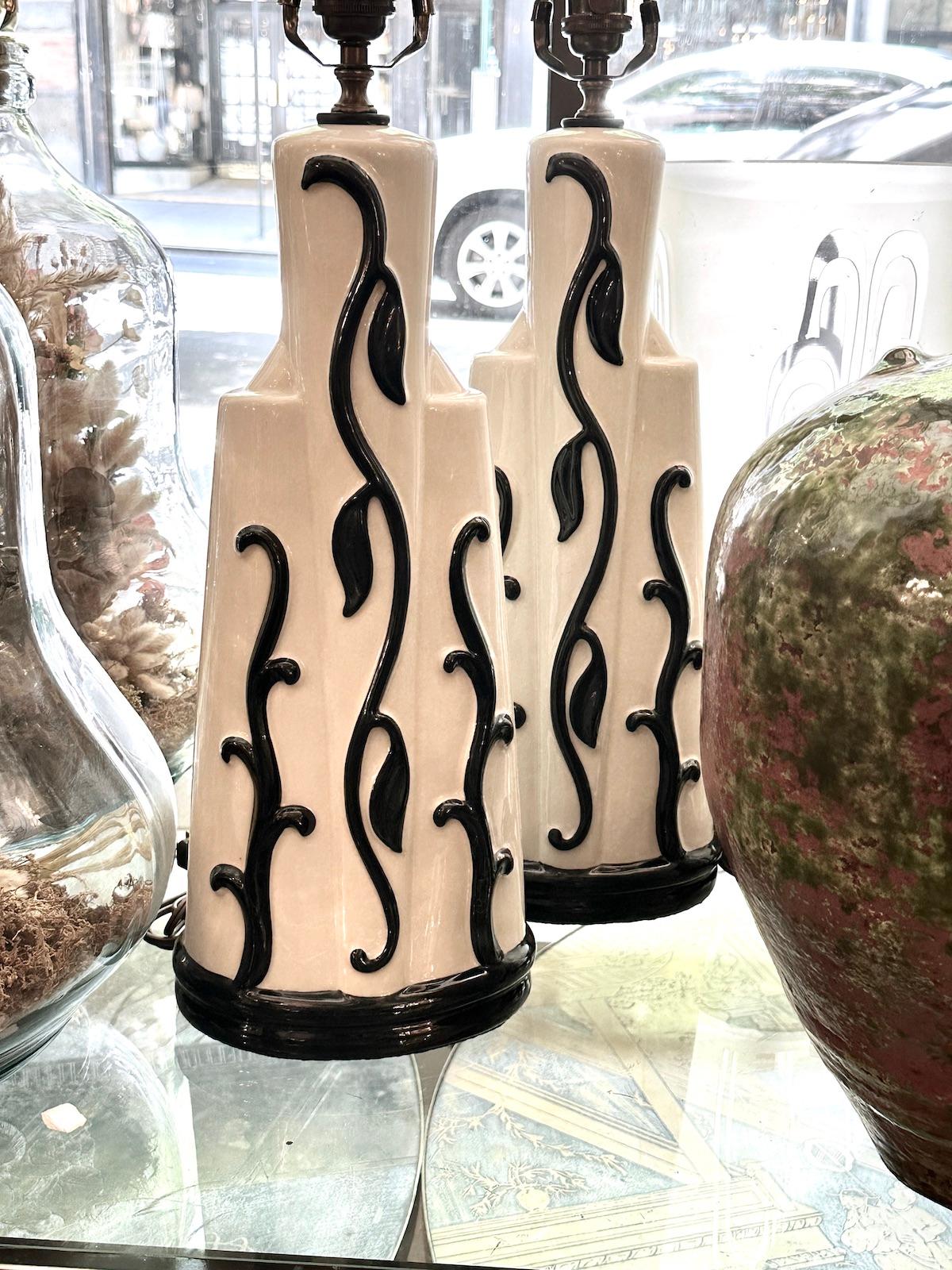 Paar italienische Mid-Century-Lampen (Mitte des 20. Jahrhunderts) im Angebot