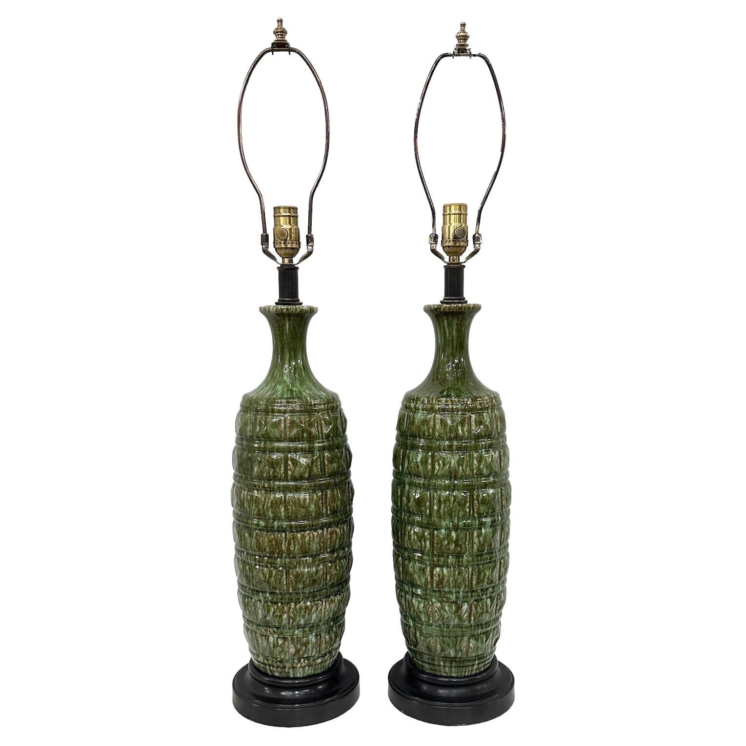 Pair of Italian Midcentury Lamps For Sale