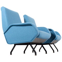 Used Pair of Italian Midcentury Lounge Chairs Marco Zanuso Style