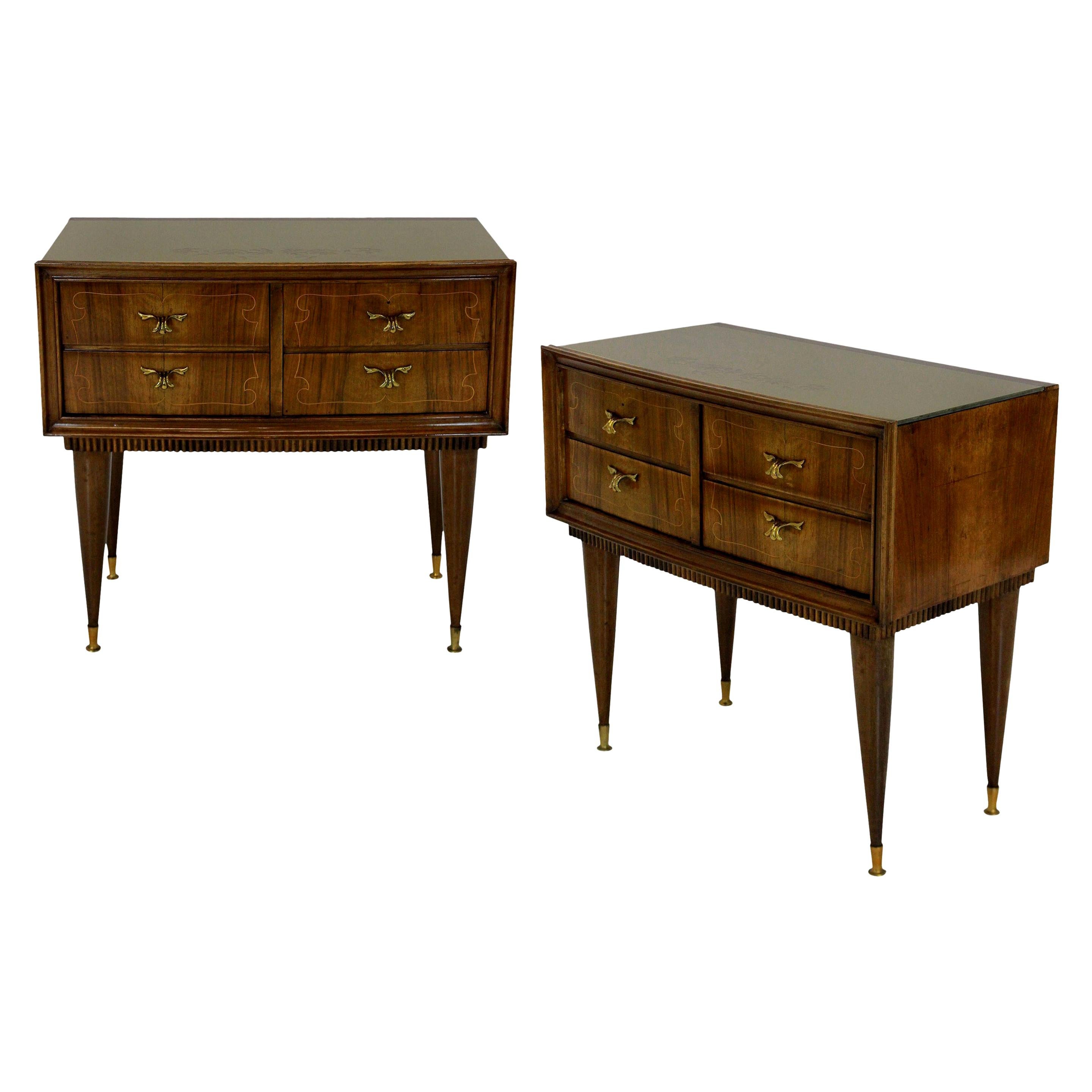 Pair of Italian Midcentury Nightstands