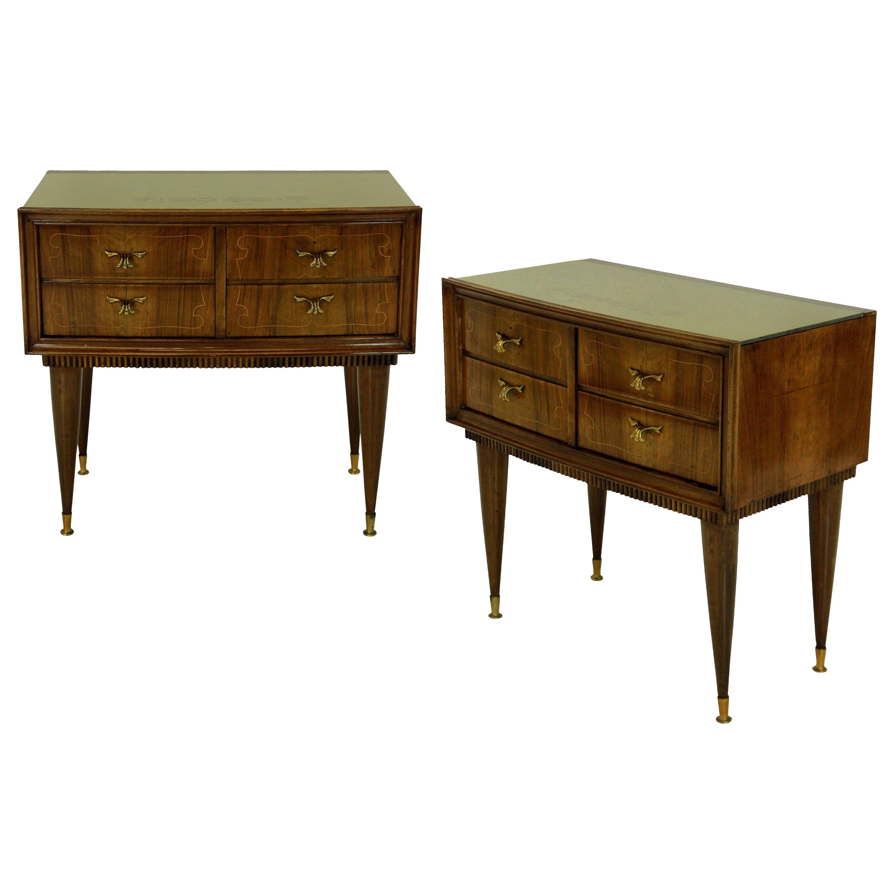 Pair of Italian Midcentury Nightstands