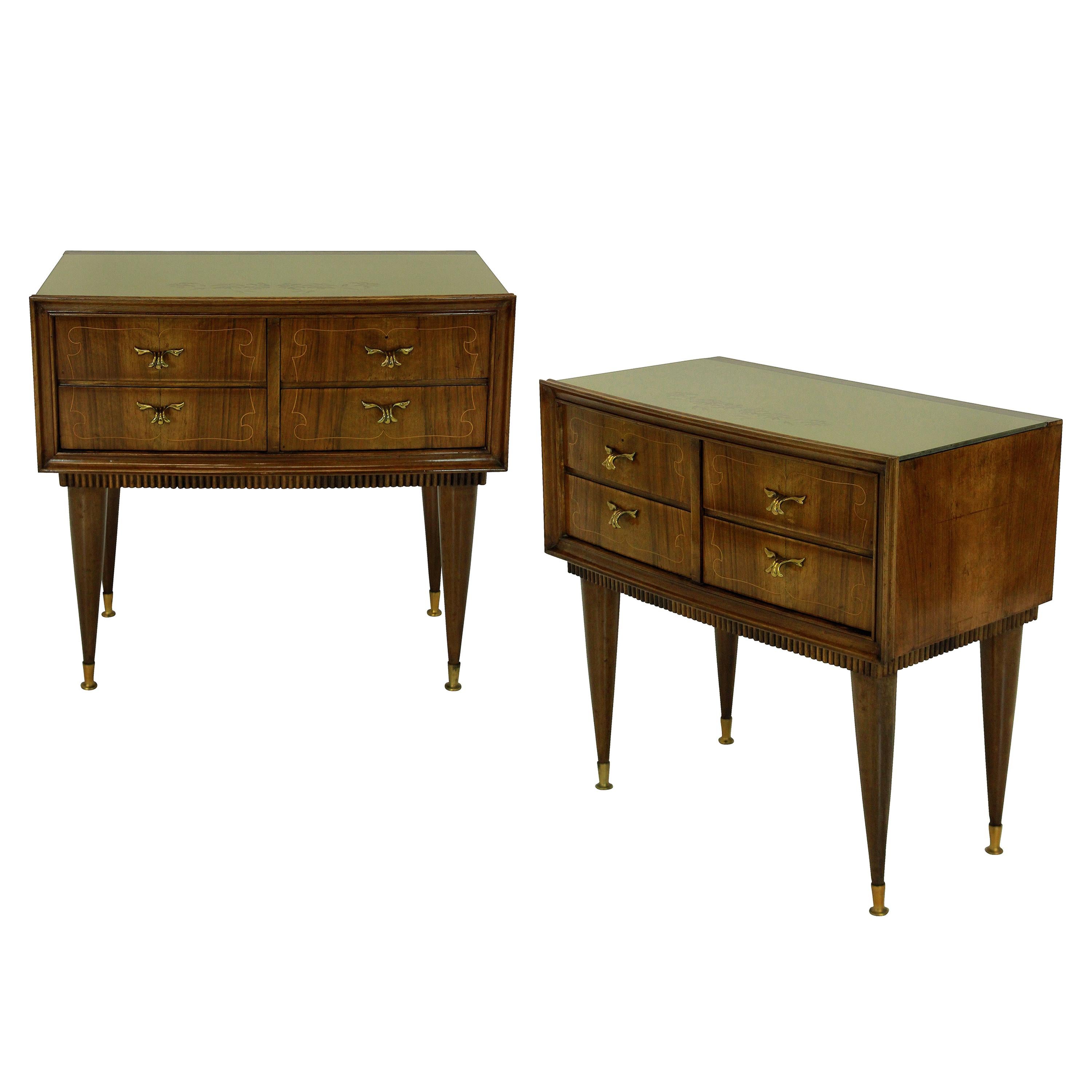 Pair of Italian Midcentury Nightstands