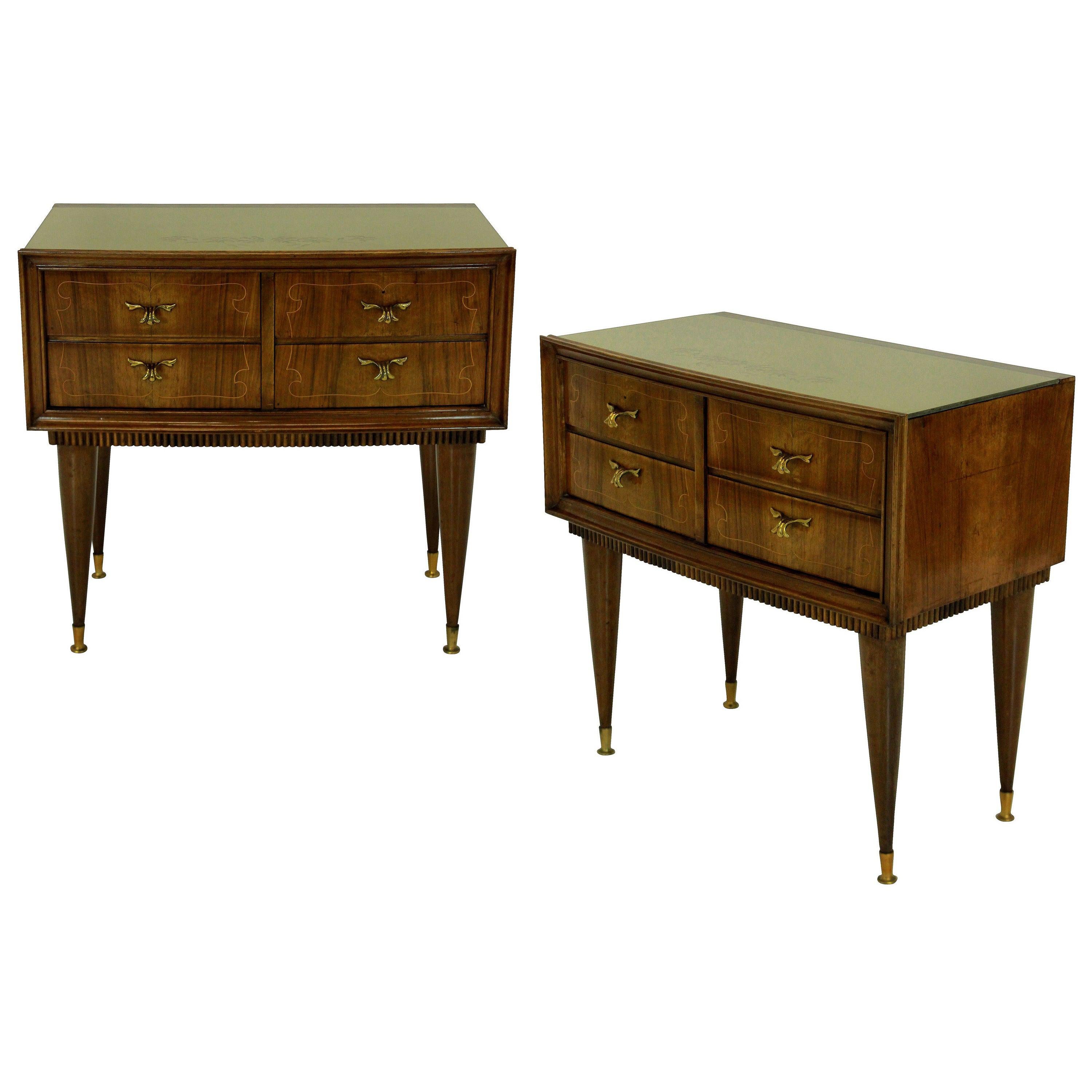 Pair of Italian Midcentury Nightstands