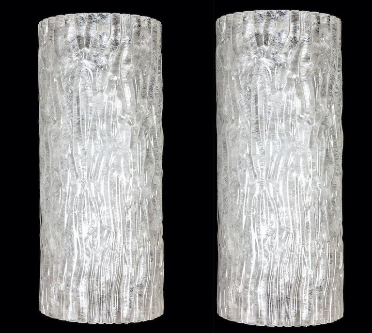Pair of Italian Midcentury Sconces or Wall Lights by Barovier & Toso, 1970s For Sale 3