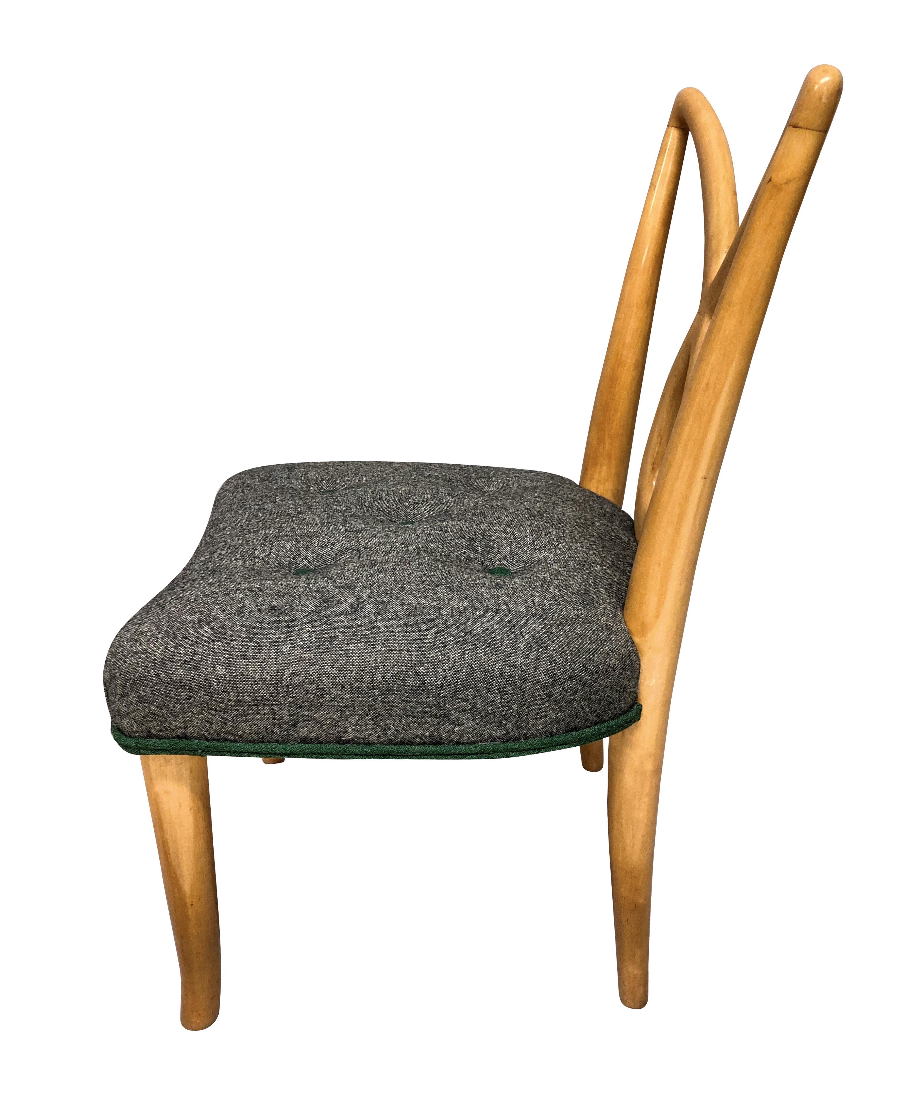 Mid-20th Century Pair Of Italian Midcentury Sculptural Hall Chairs For Sale