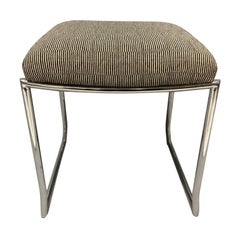 Pair Of Italian Midcentury Stools In Chrome