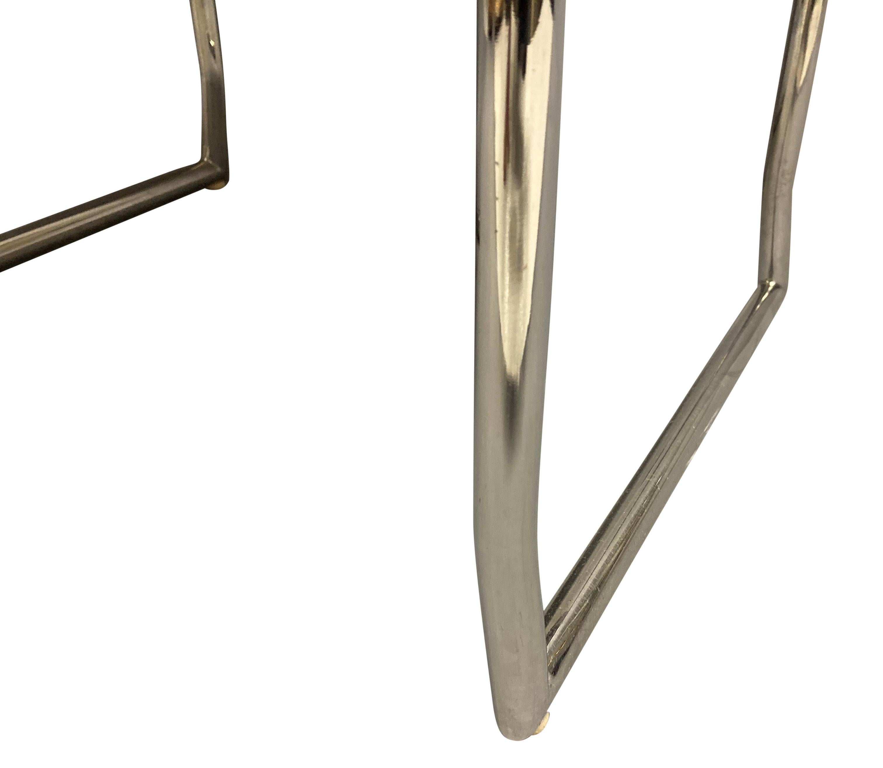 Pair Of Italian Midcentury Stools In Chrome 1
