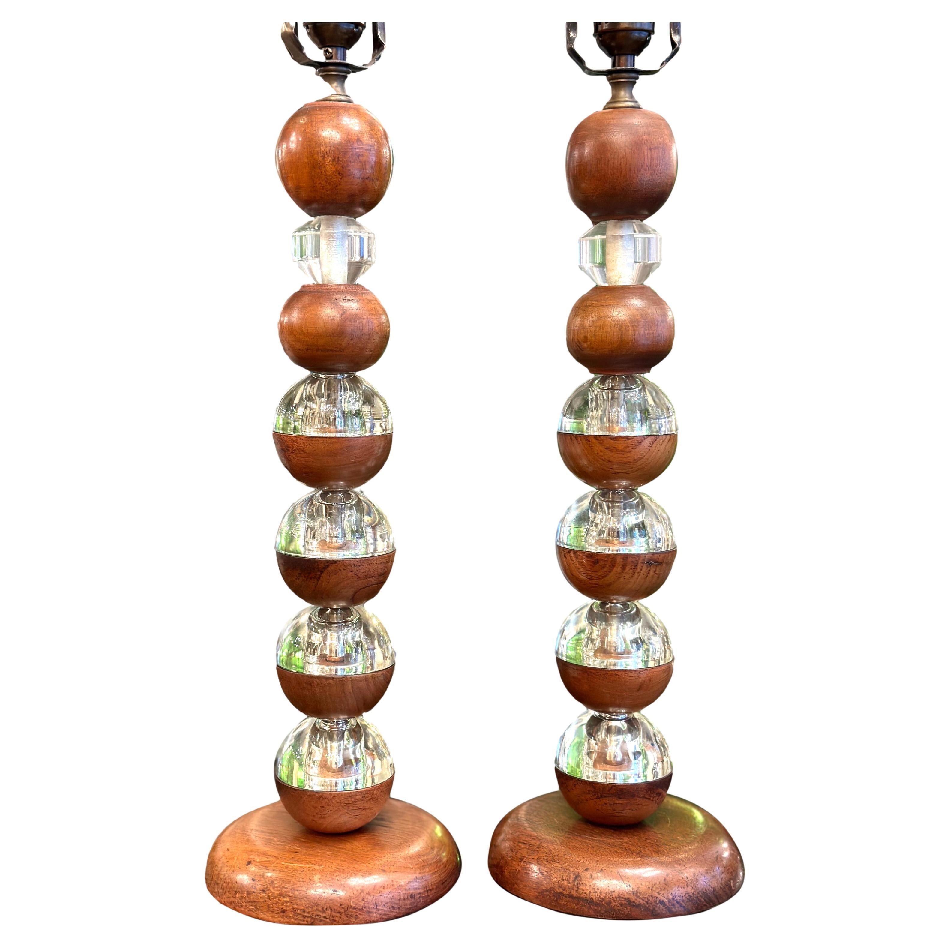 Paire de lampes de table italiennes du milieu du siècle dernier en vente