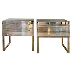 Pair of Italian Mirrored Chests of Drawers circa 1970-80