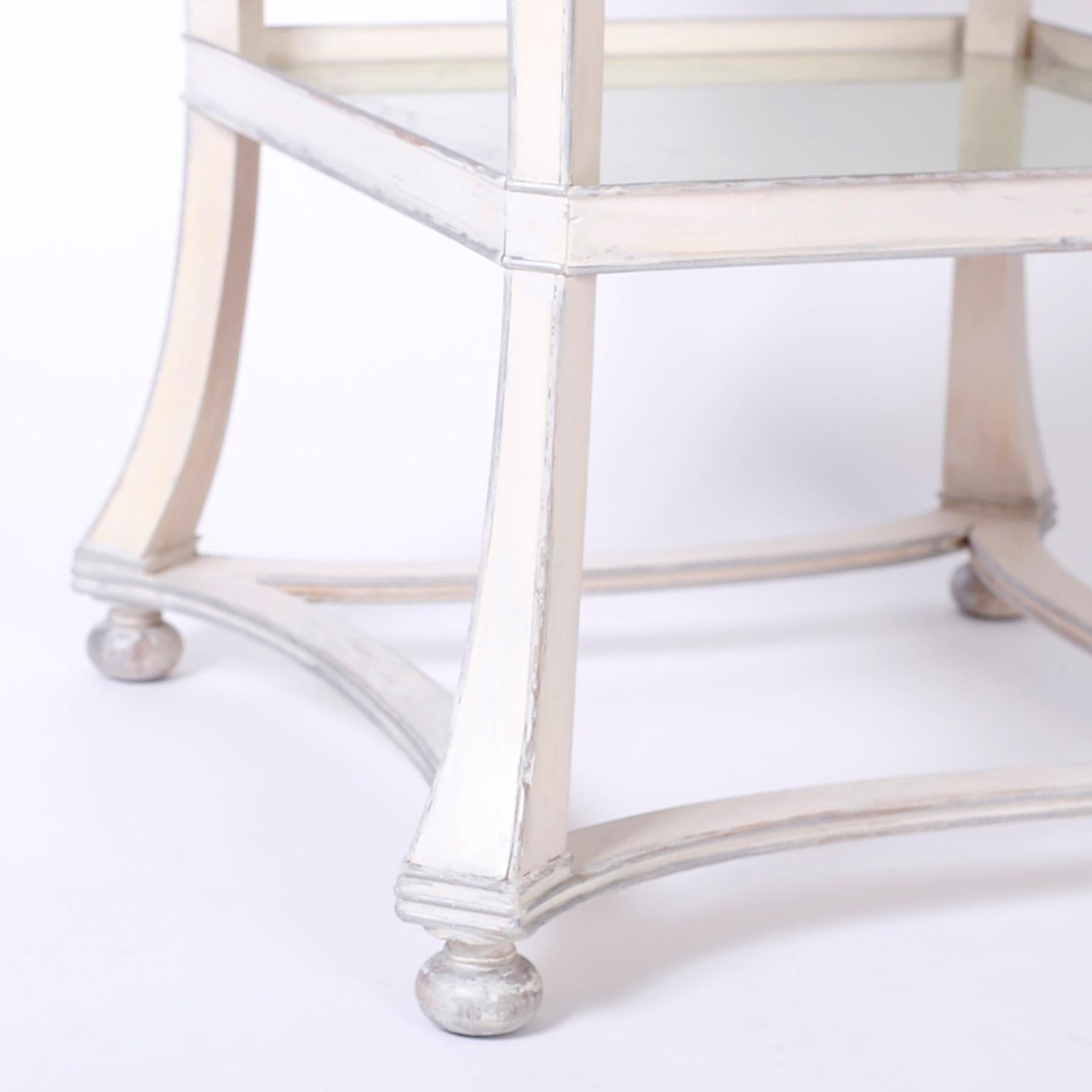 Pair of Italian Mirrored End Tables For Sale 3